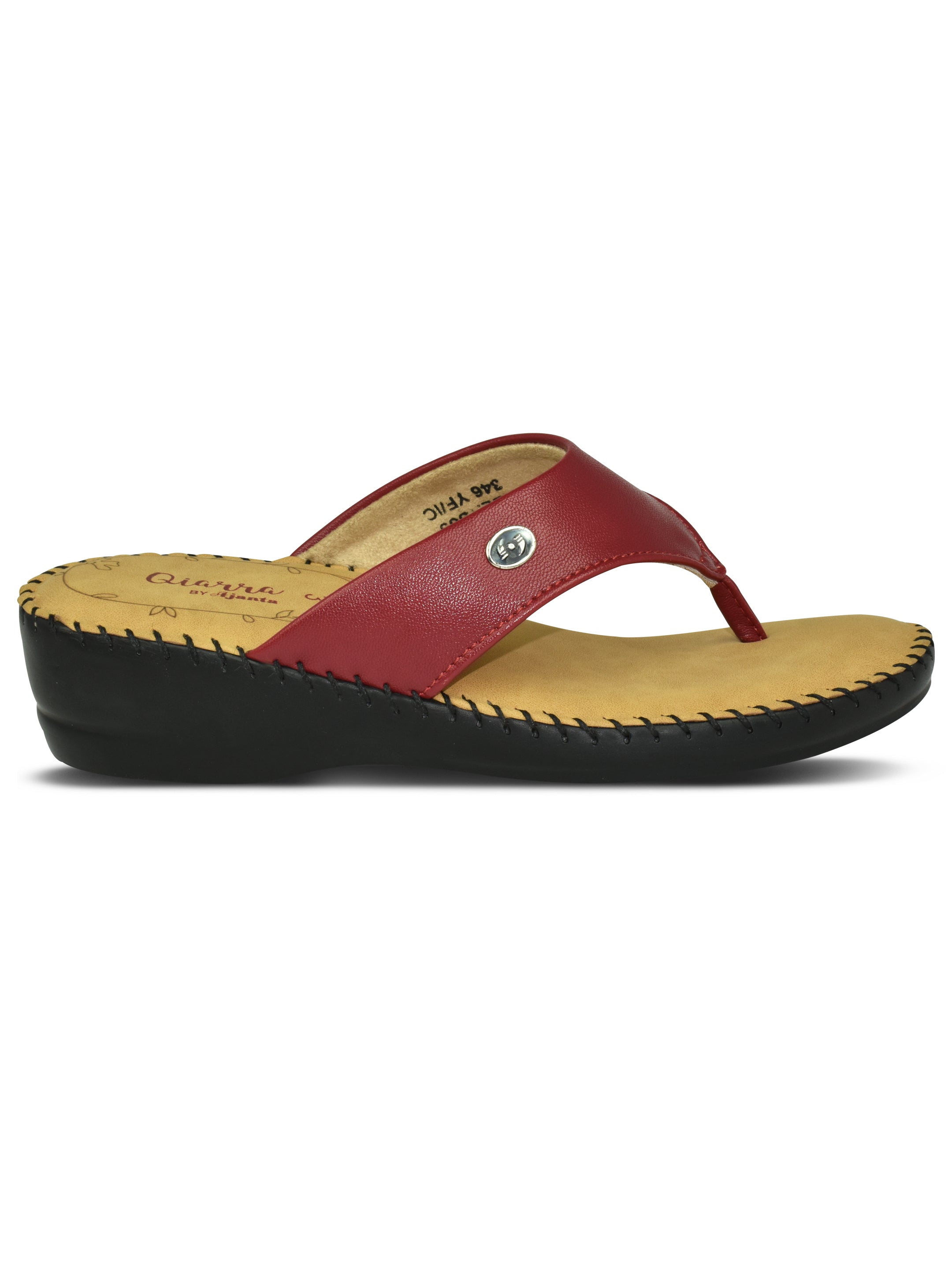 AJANTA Women's Copper Flat Sandals | Stylish Synthetic Upper | Lightweight EVA Sole | Comfortable Everyday Wear Sandal BL1563