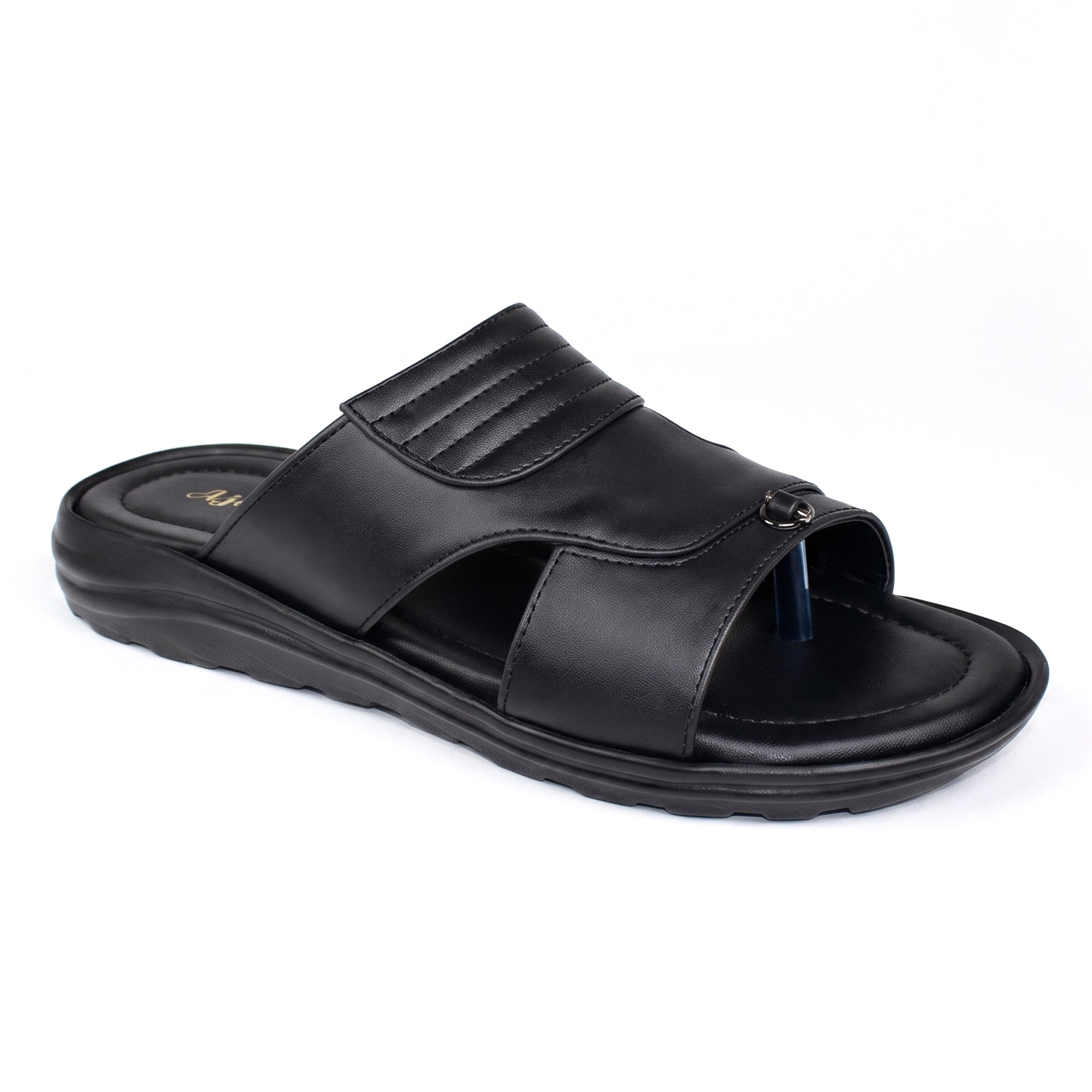 AJANTA Men Comfort Sandals | Lightweight & Durable Daily Wear (Black)