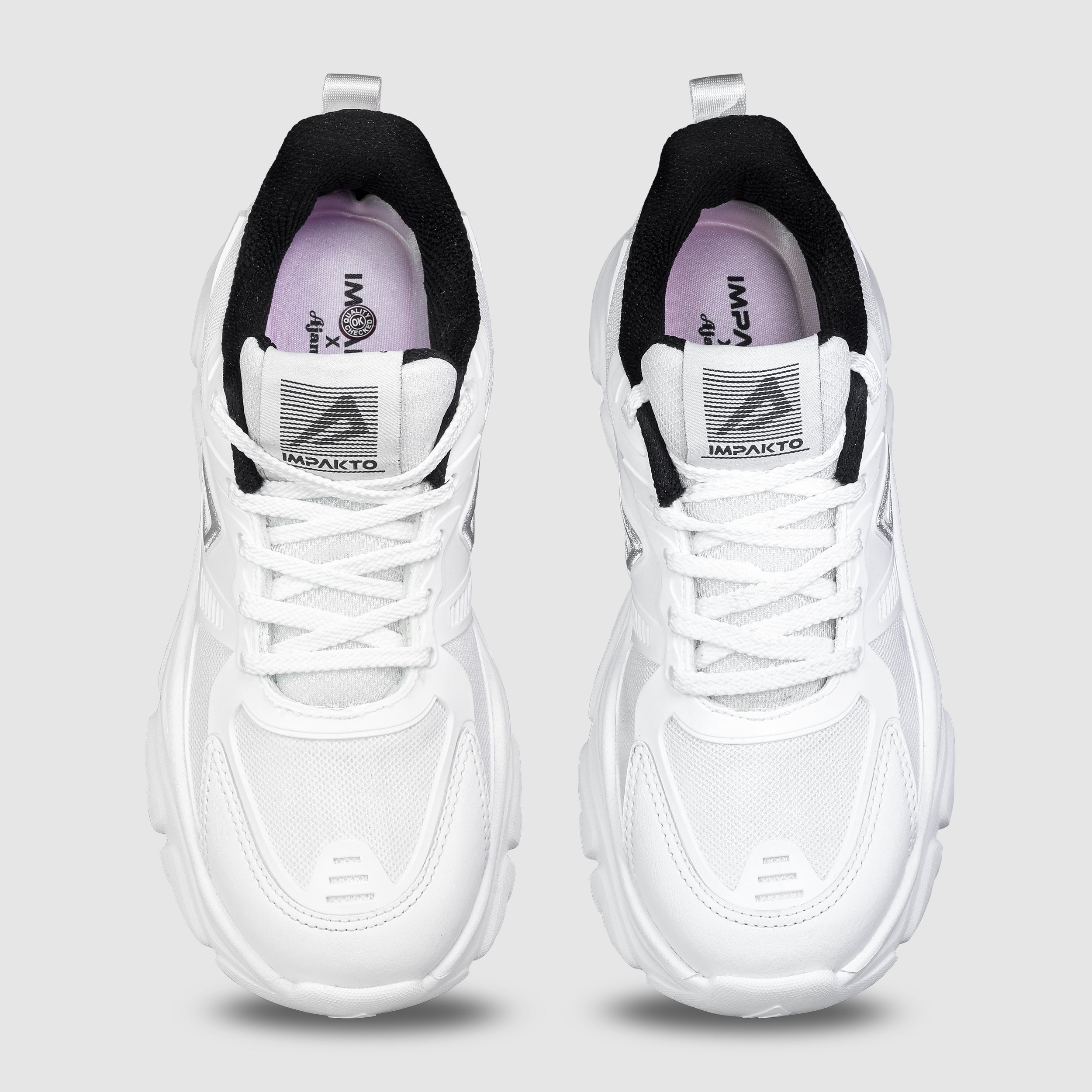 Impakto Chunky CoreMax Women's White Sneakers - AS4104