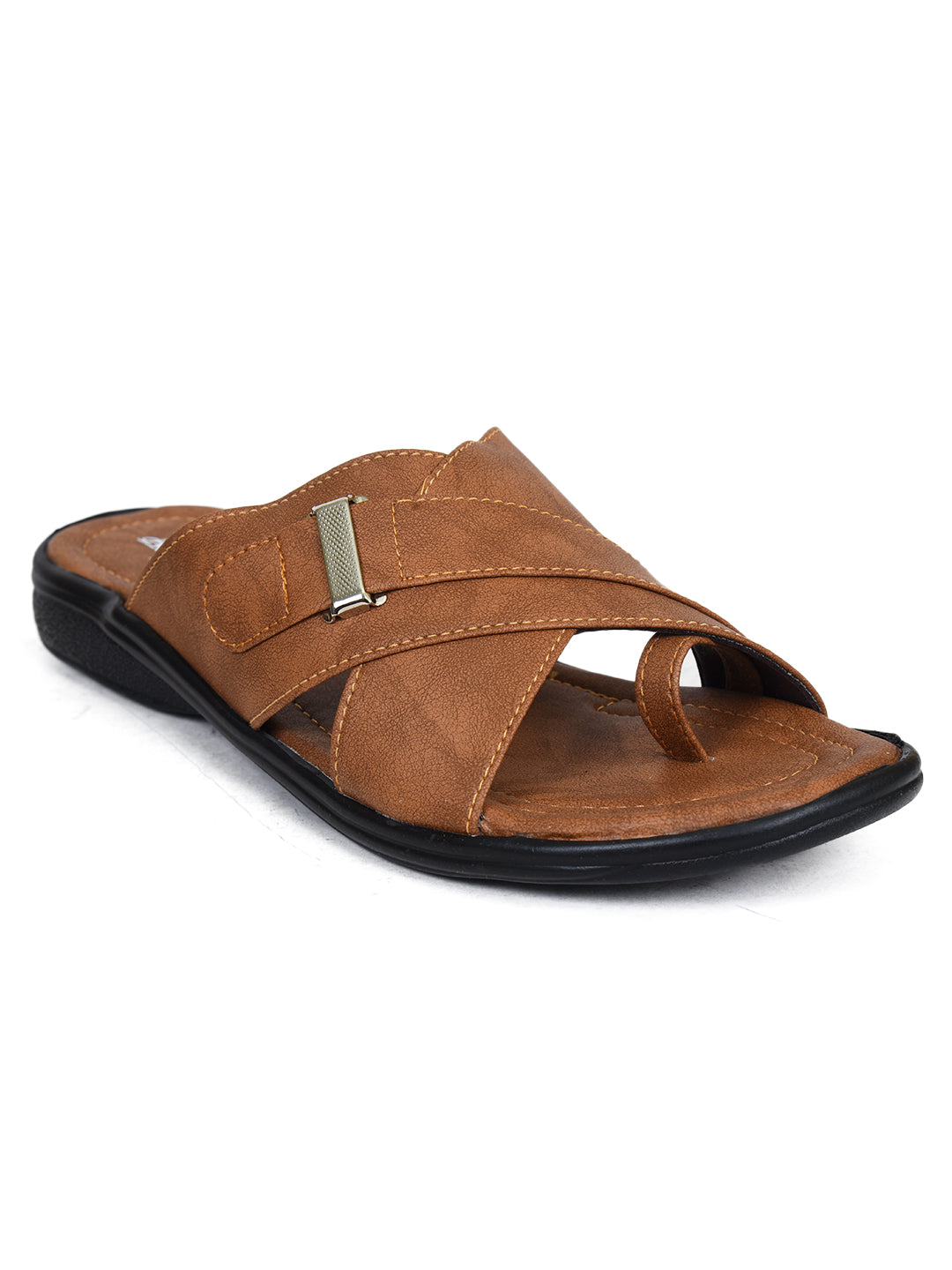 Ajanta Men’s Brown PVC Sandals