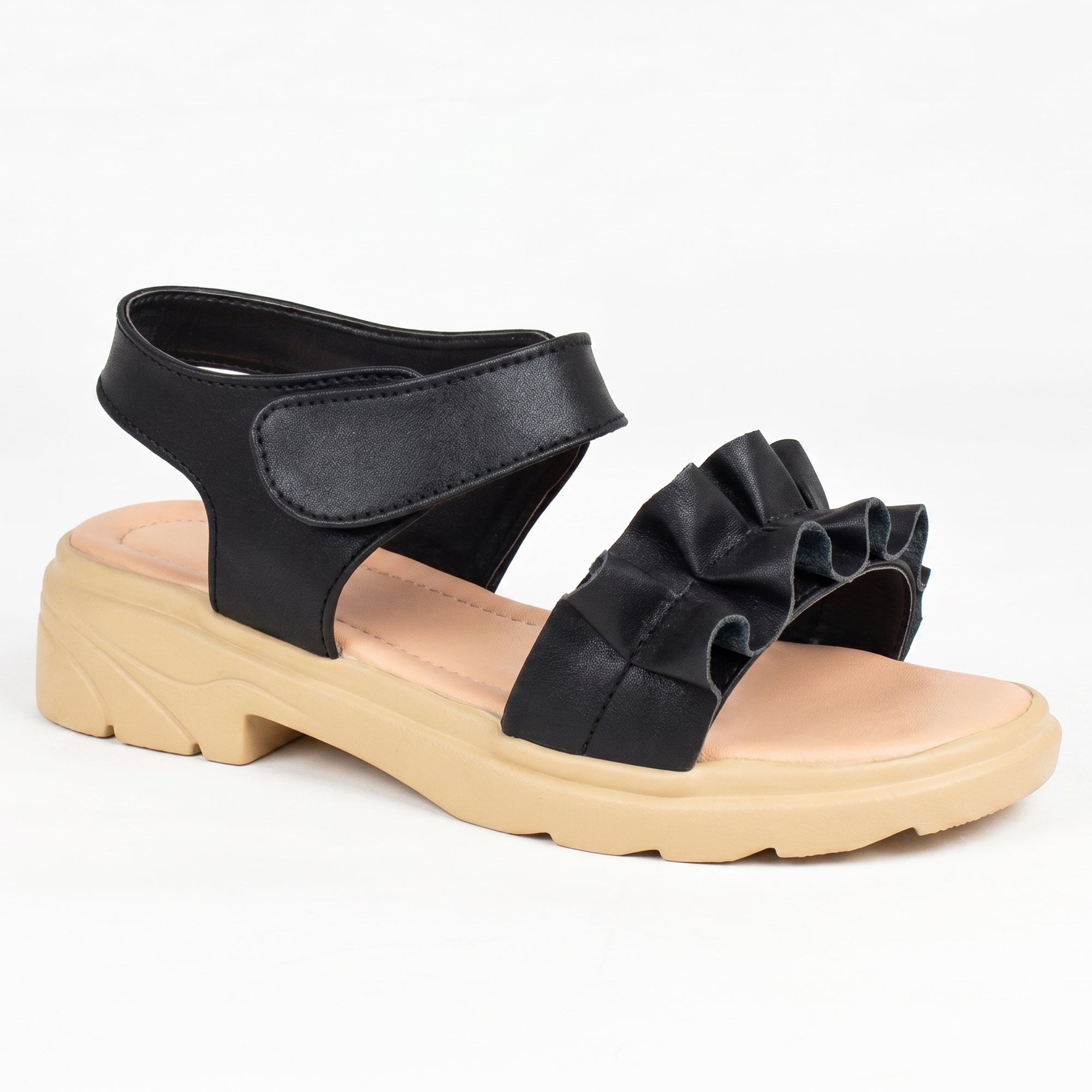 AJANTA Girls Velcro Strap Sandals | Comfortable & Adjustable Fit