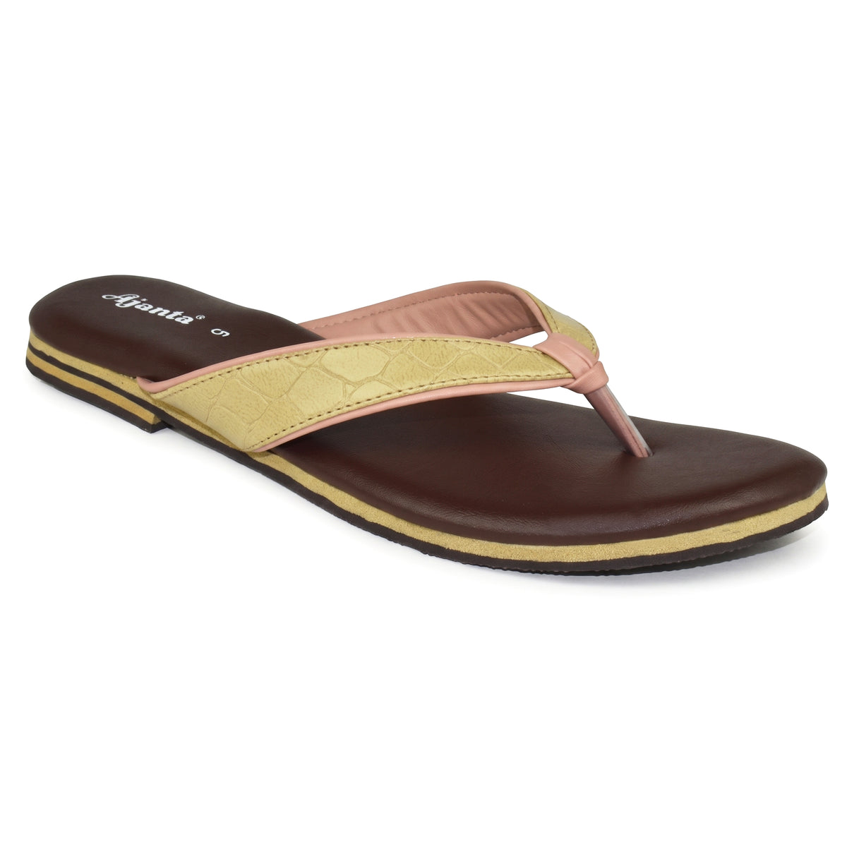 AJANTA Slip on Flat Sandals for Men | Casual Walking Office Outdoor Sandals | Lightweight Comfortable Footwear | Anti-Skid Travel Open Toe Summer Sandals, Slippers & Chappal for Women