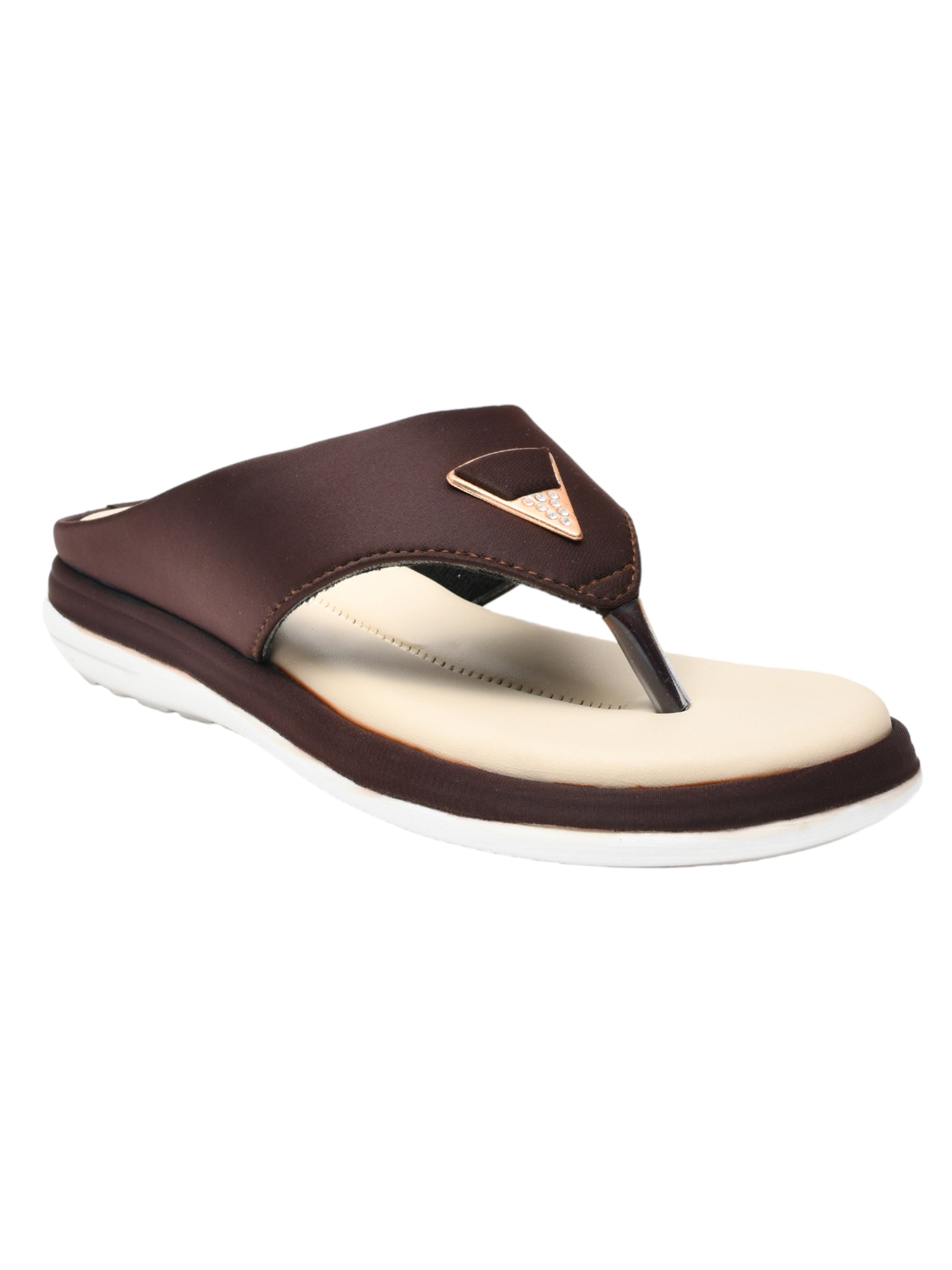 Ajanta Women's Brown Sandals | Stylish Synthetic Upper | Cushioned Airmax Sole | Comfort Sandal BL1306