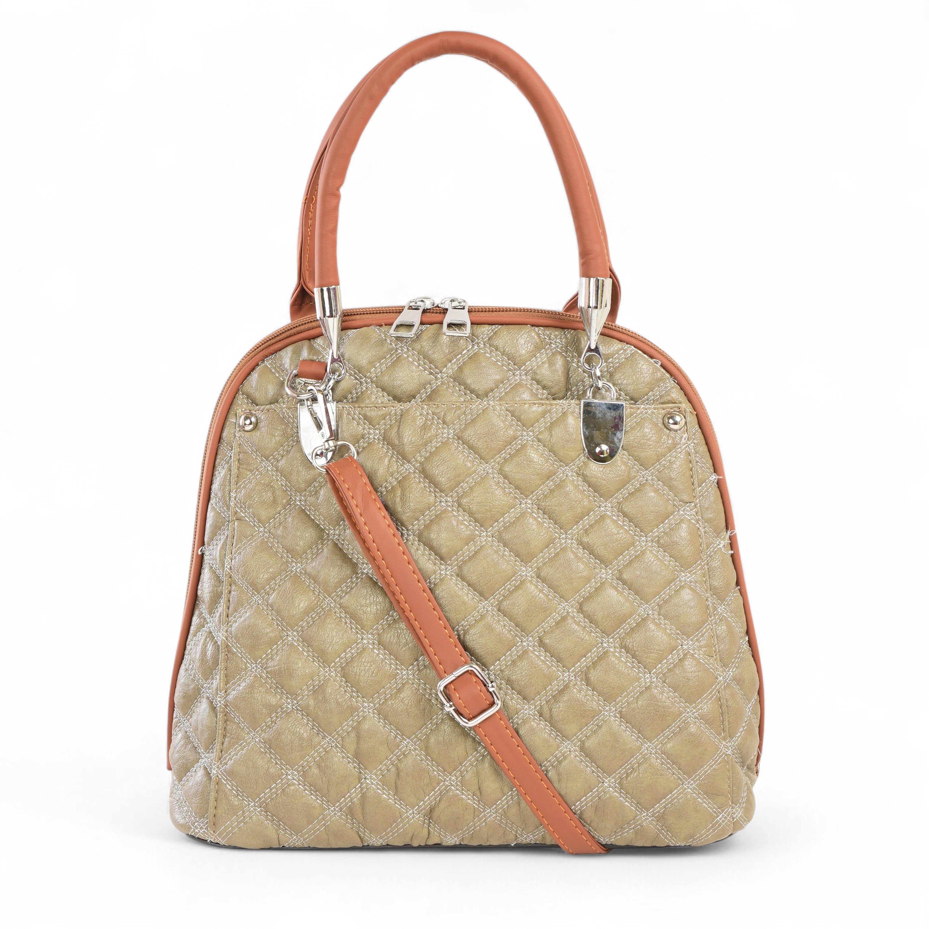 QIARRA by Ajanta Women's 3-in-1 Harvest Gold Convertible Handbag with 3 Chains-VB8103