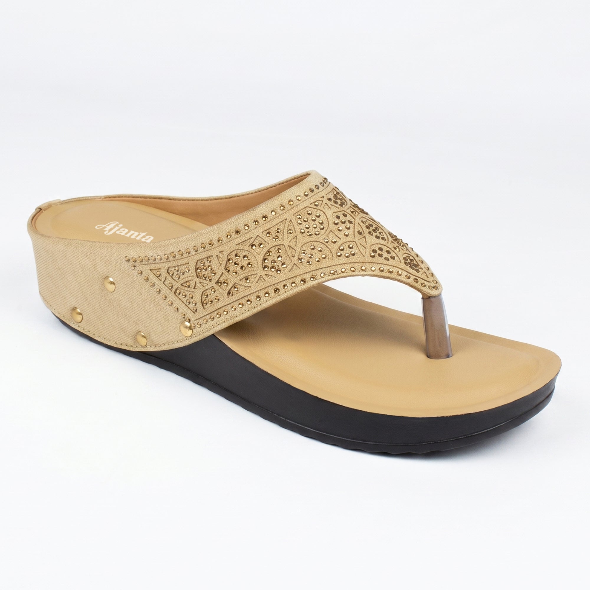 Women’s Stylish Comfort Sandals | Casual Daily Wear Slip-On Flats for Women & Girls | Lightweight Fashion Footwear Beige