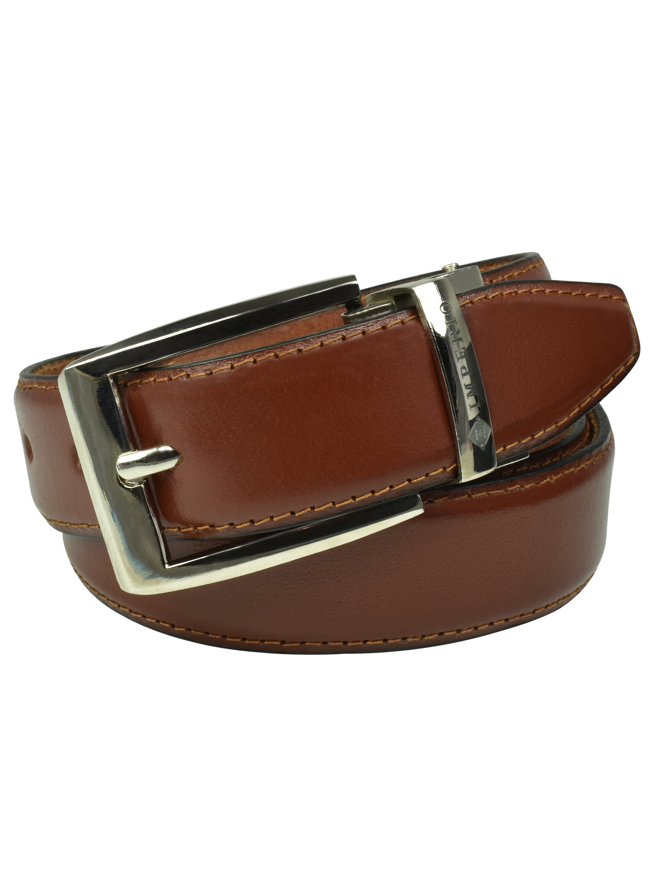 Imperio Genuine Leather Cognac Belt for Men โ Classic Formal & Casual Waist Belt