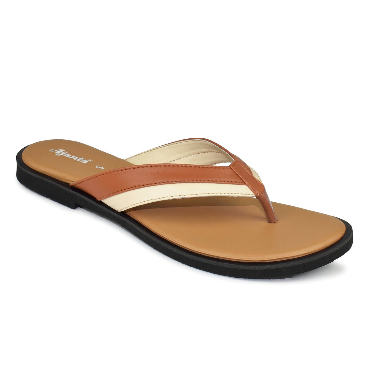 AJANTA Slip on Flat Sandals for Men | Casual Walking Office Outdoor Sandals | Lightweight Comfortable Footwear | Anti-Skid Travel Open Toe Summer Sandals, Slippers & Chappal for Women