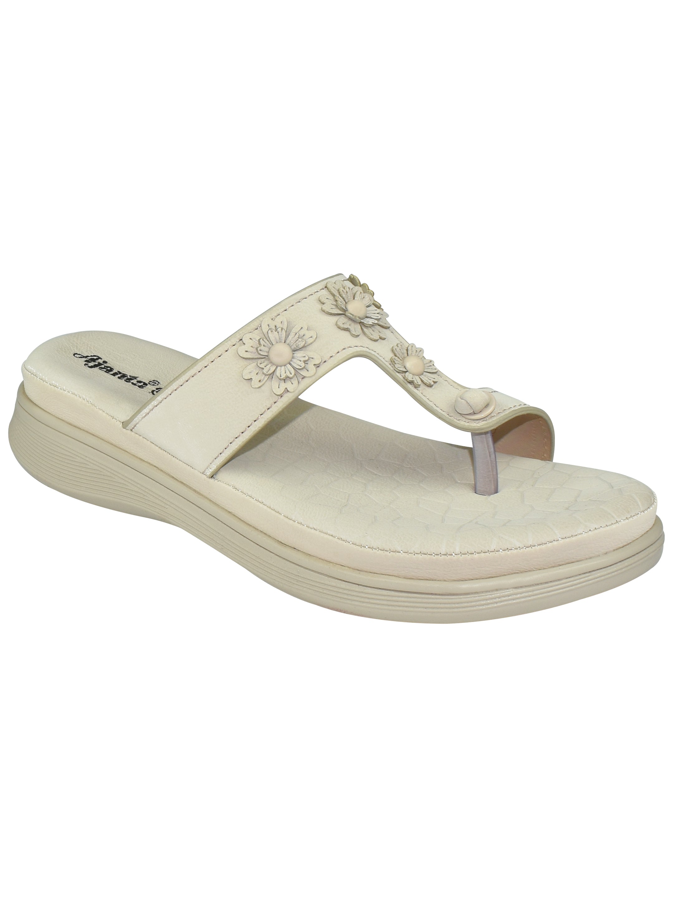 Ajanta Women Flat Sandal /  Stylish, Comfortable & Lightweight /  Comfortable Flat Slip-On Sandal EL2001