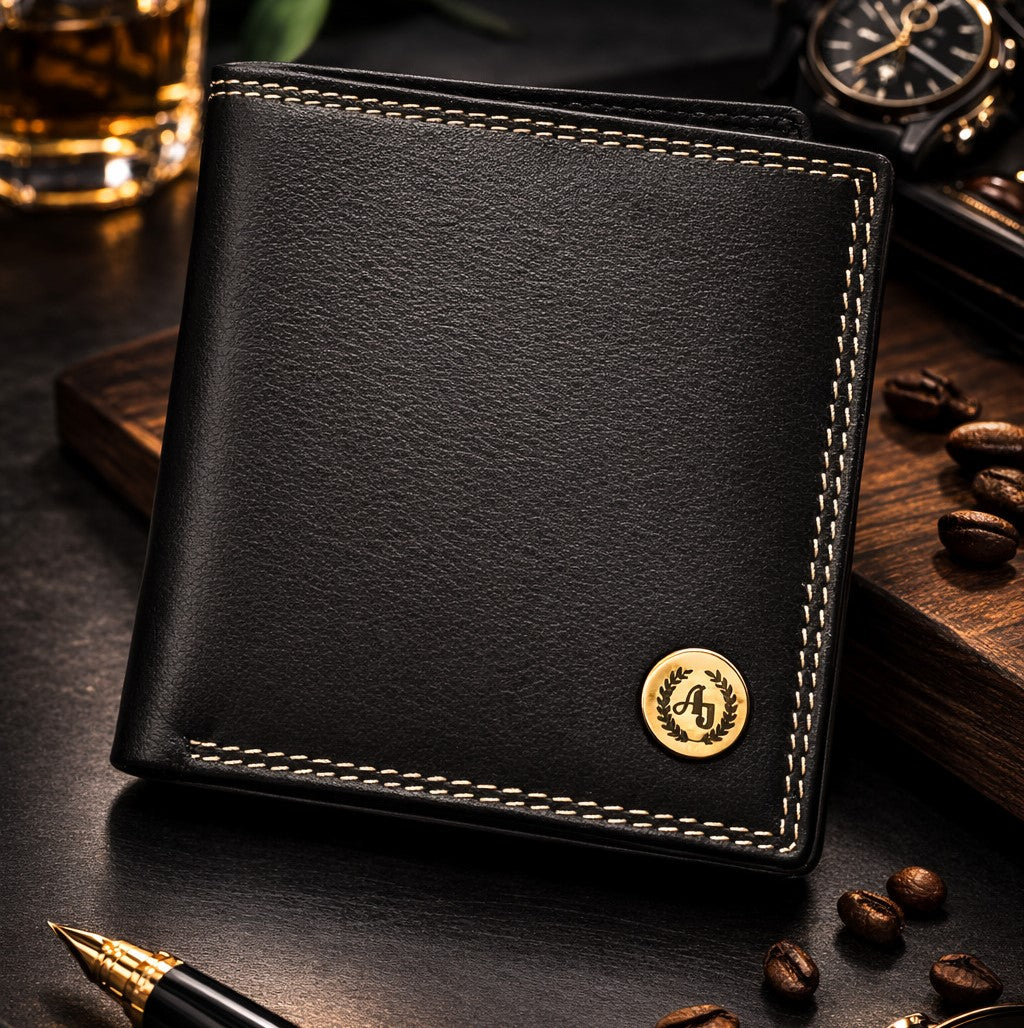 Ajanta Brown Leather Wallet for Men 3 Card Slot