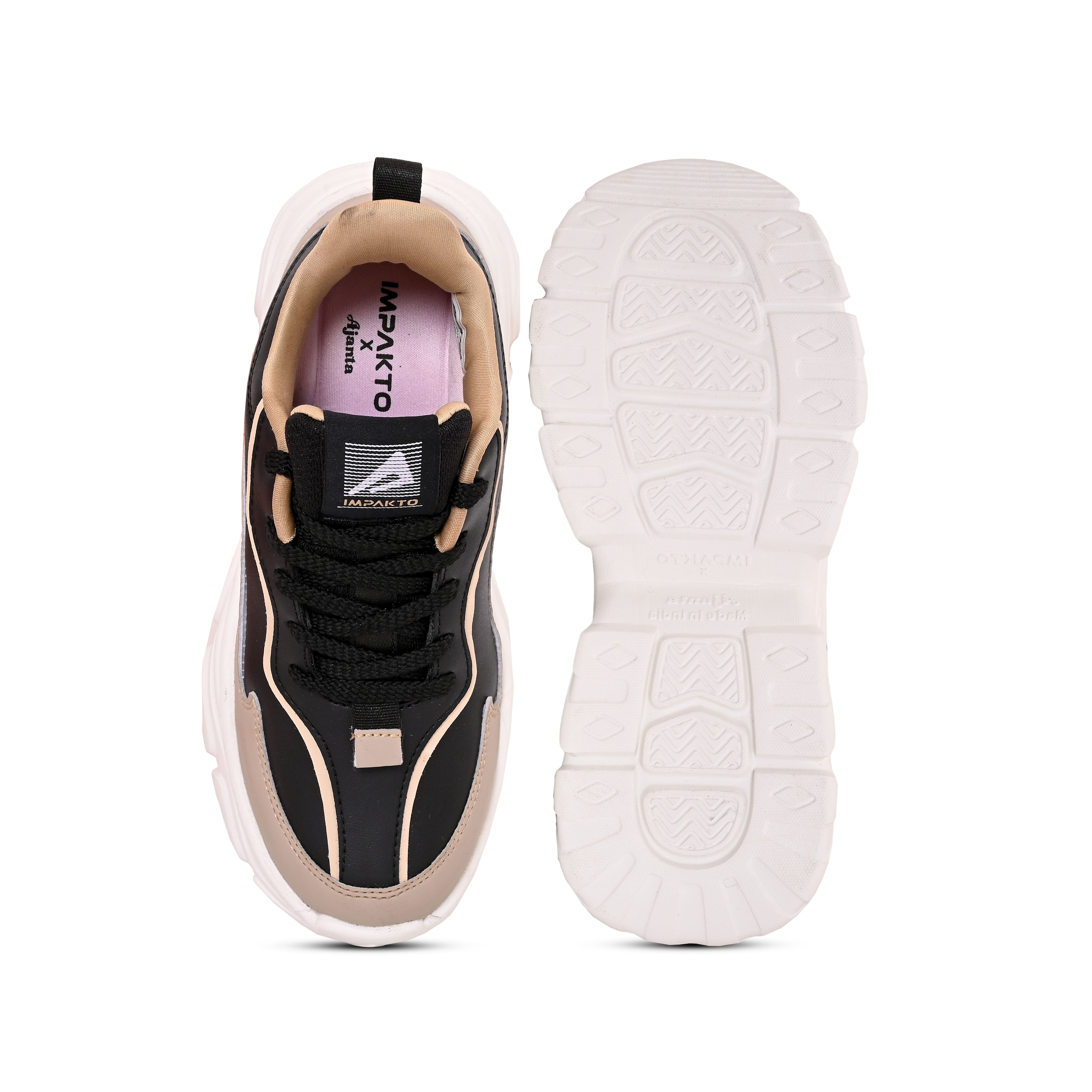 Impakto Chunky Kongfu Women's Beige Sneaker - AS4101