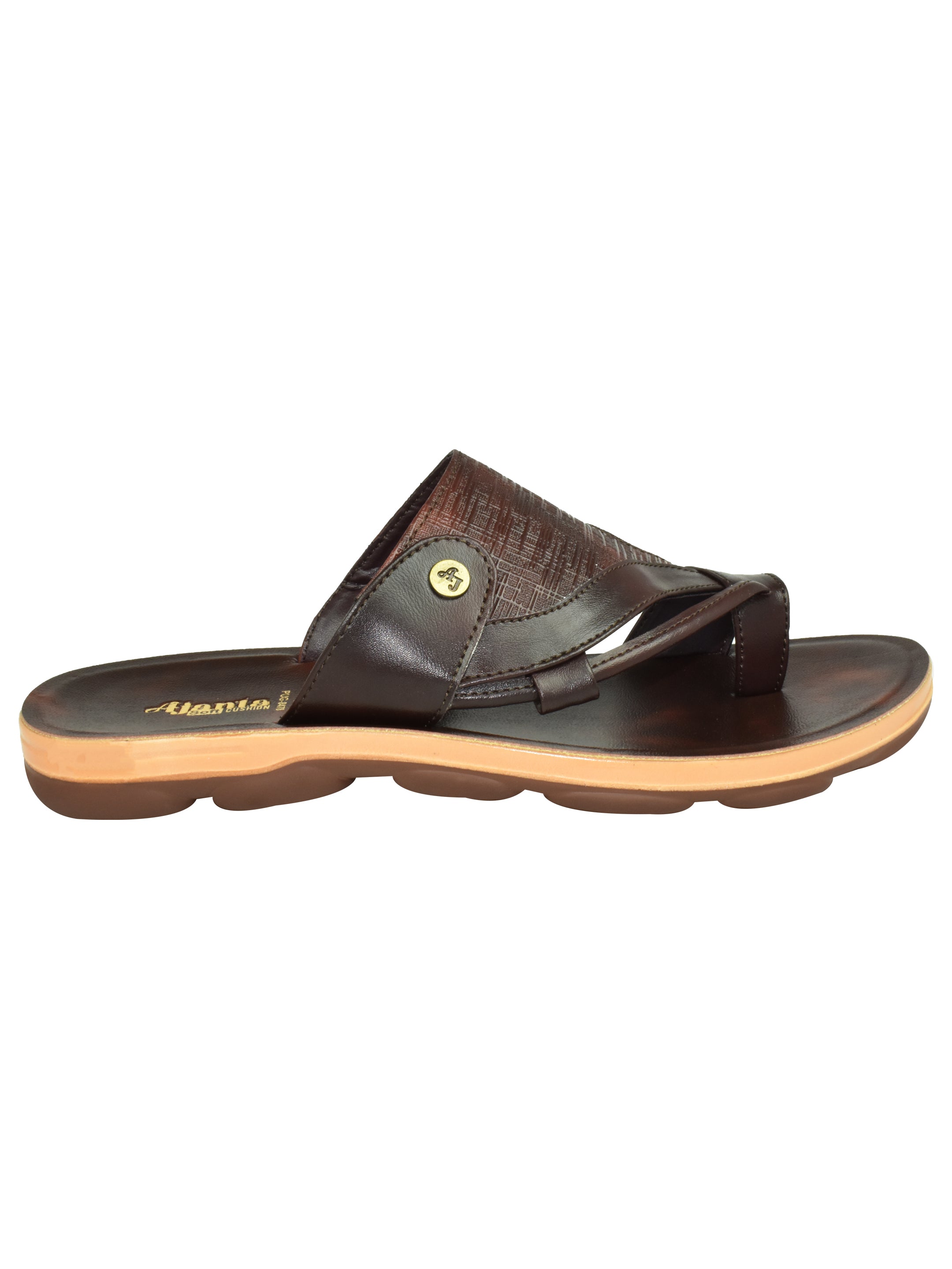 Ajanta Men’s Black Cross-Strap Sandal