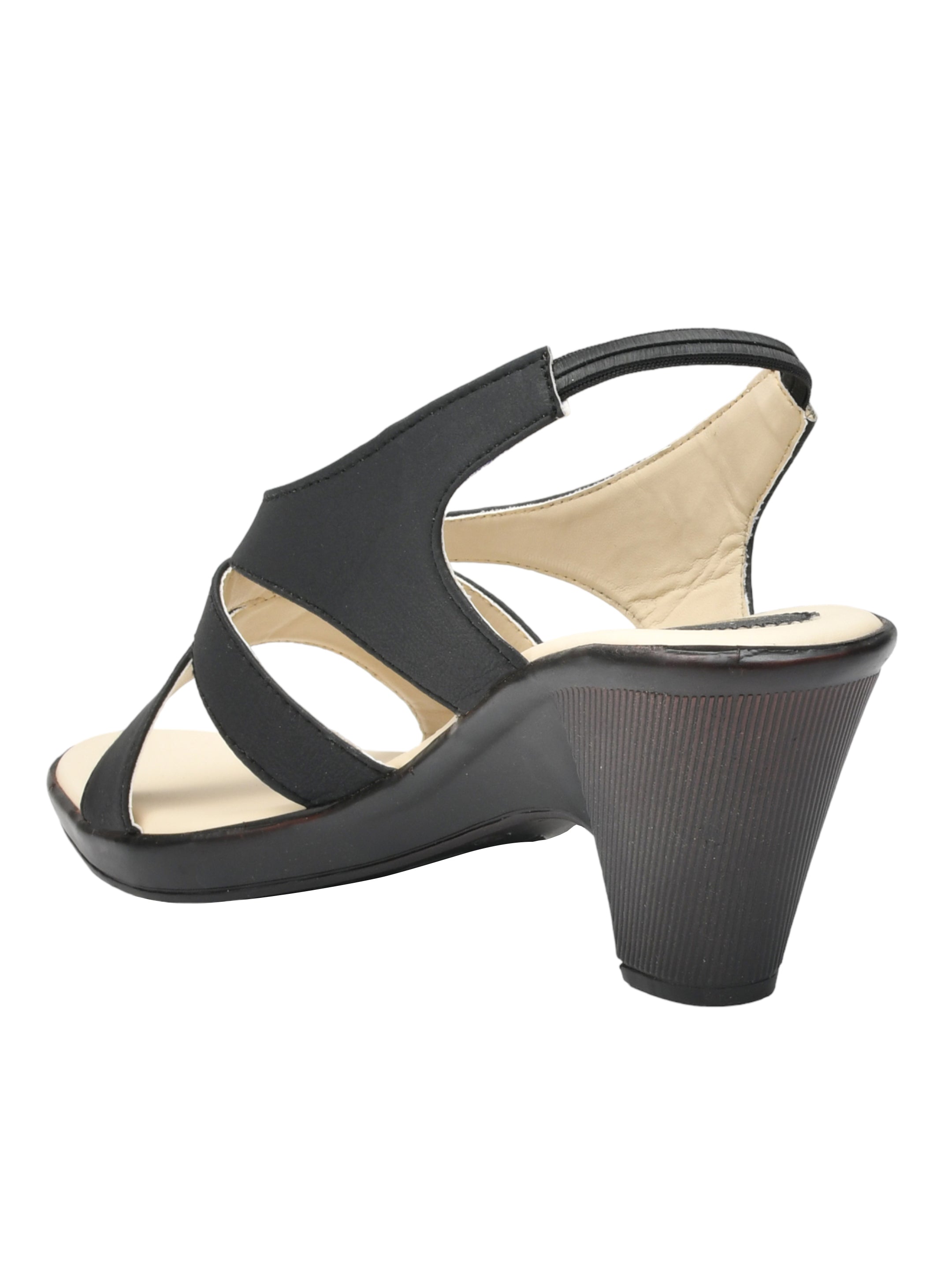 Women's Black Heeled Sandals