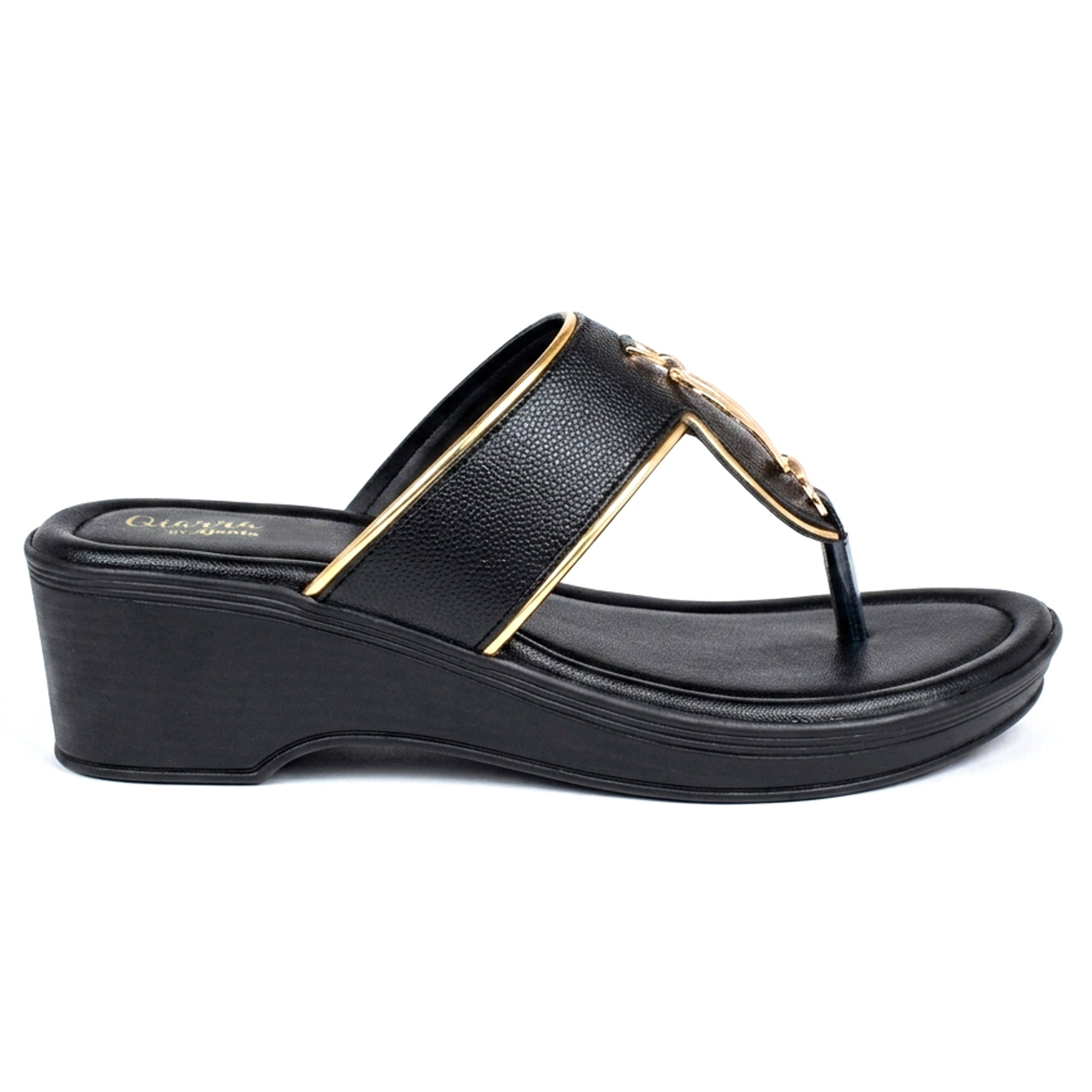 Ajanta Women's Comfortable Slip-on Wedge Sandals - Stylish Daily Wear Ladies Footwear