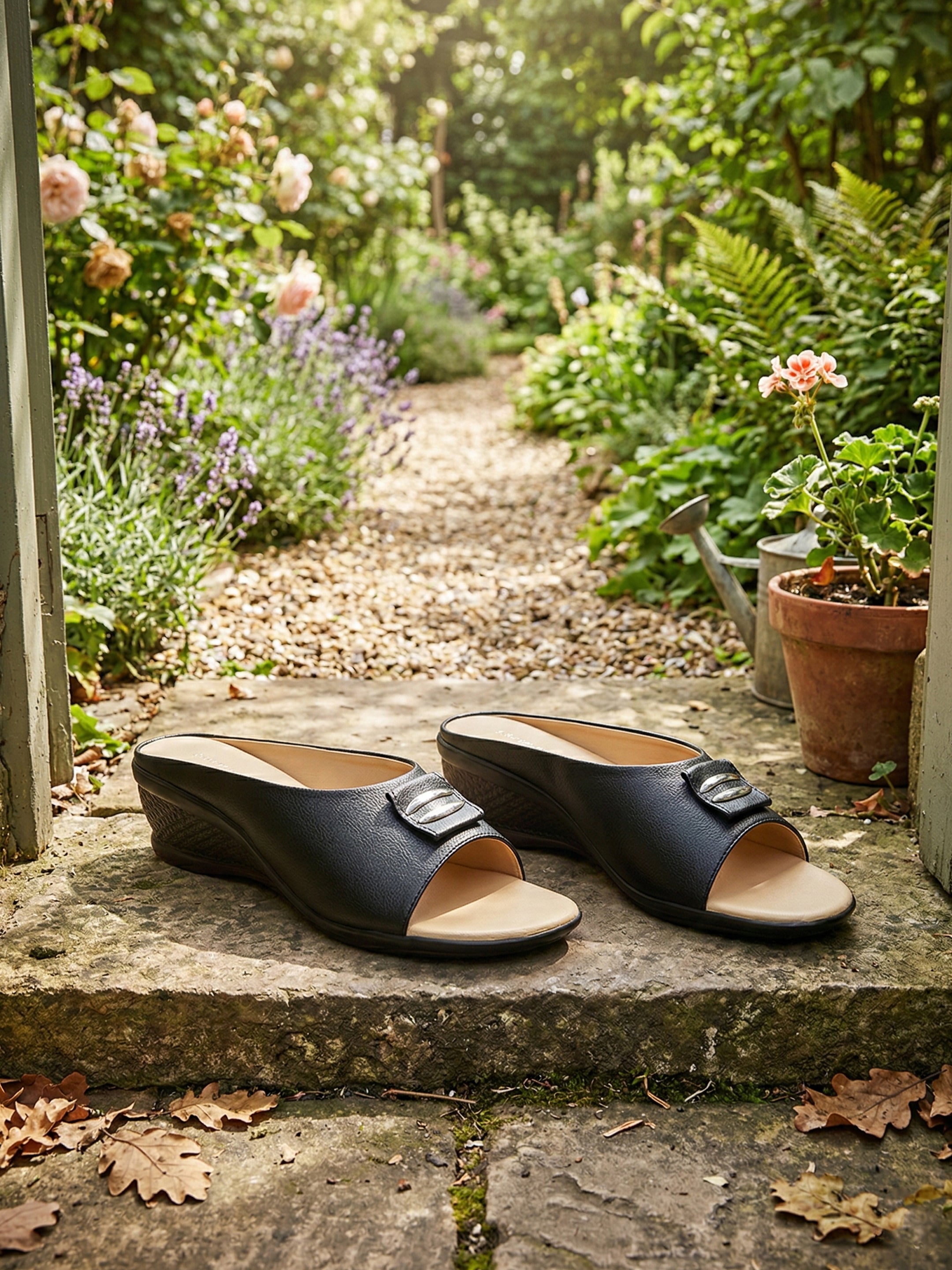 Ajanta Women’s Black Stylish Sandals