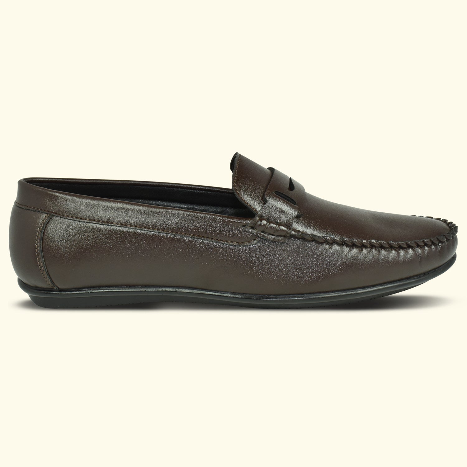 AJANTA Brown Loafers For Men| Soft Cushioned Insole | Super Flexible, Slip-On Shoes for Casual, Office & Everyday Wear EG4019