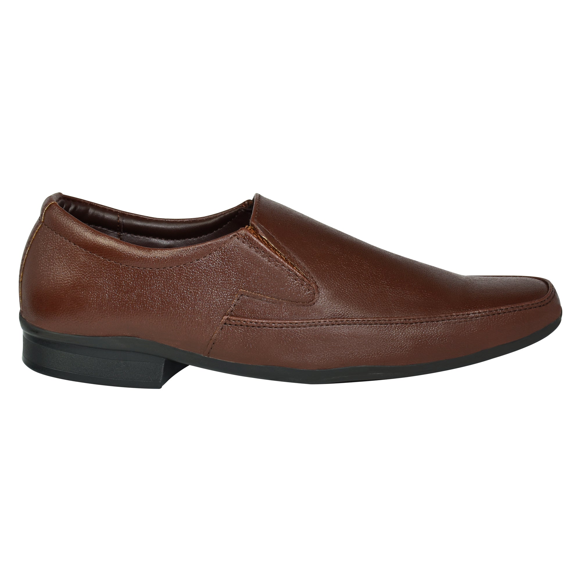 Ajanta Menโs Brown Formal Slip-On Shoes