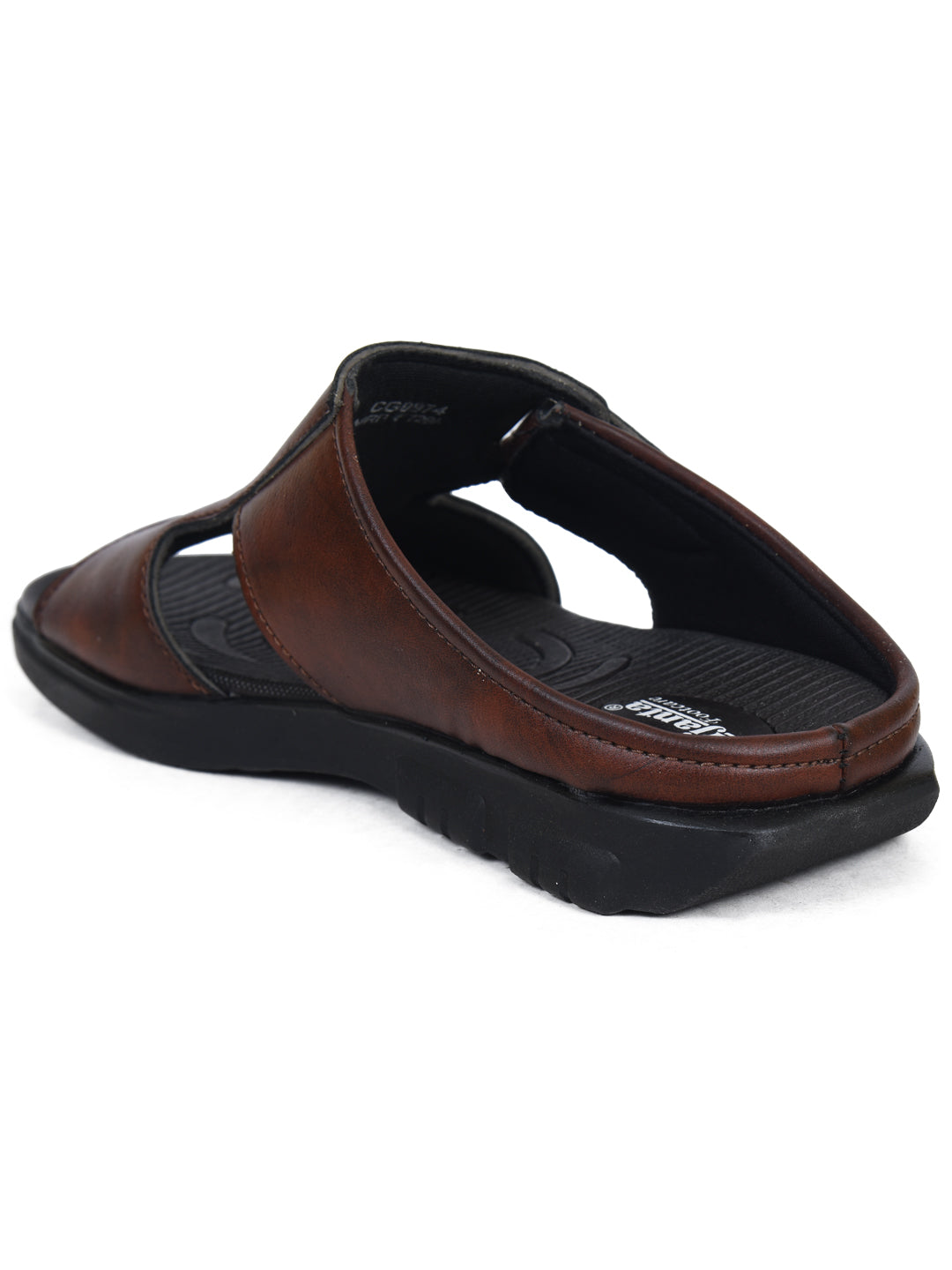 Ajanta Men’s Brown Slip-On Comfort Sandals