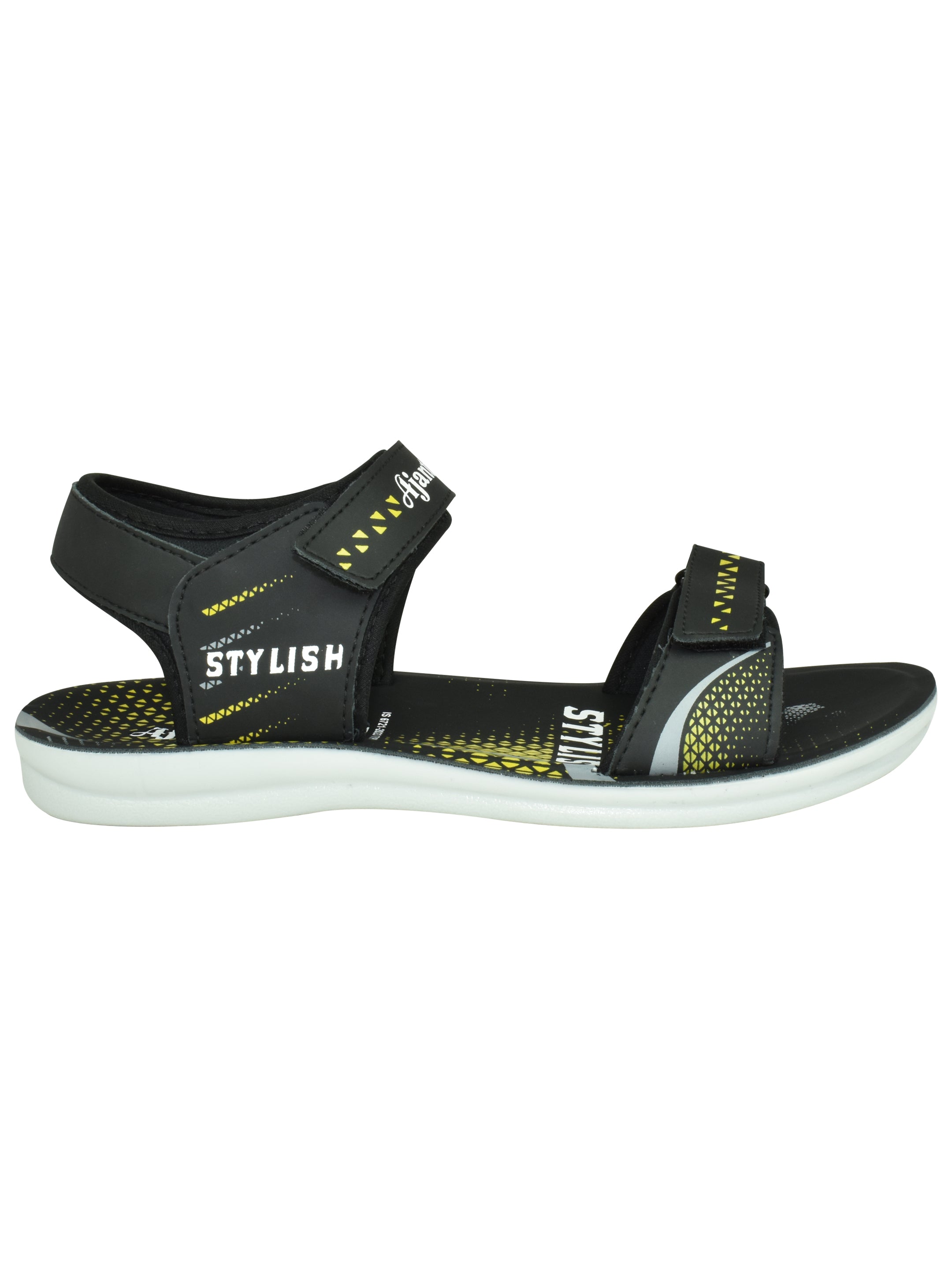 Ajanta Men’s Black Sporty Sandal