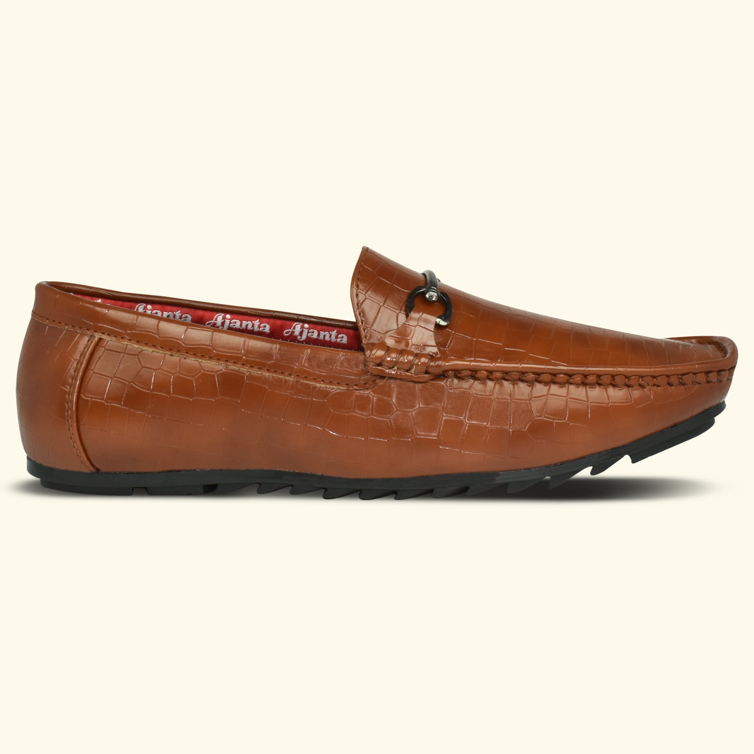 AJANTA Tan Loafers For Men| Soft Cushioned Insole | Slip-On Shoes for Casual, Office & Everyday Wear EG4022