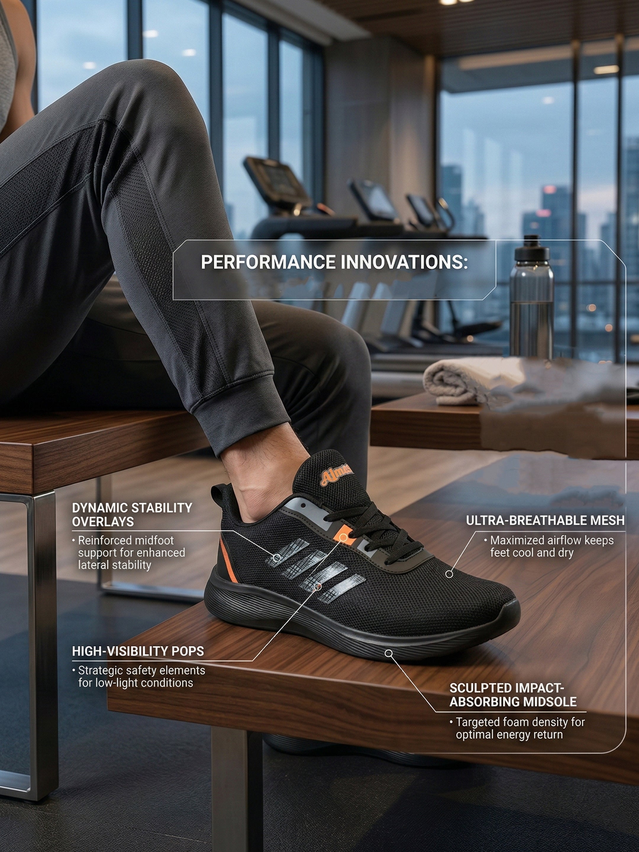 Ajanta Men’s Lace-Up Sports Shoe