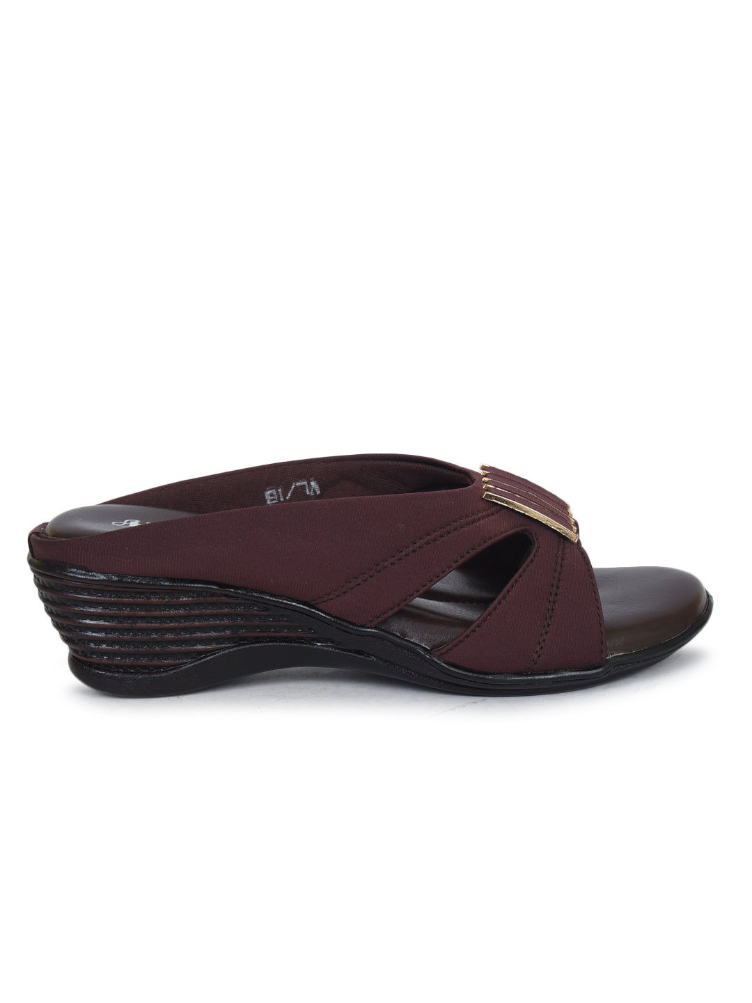 Ajanta Women's Brown Sandals | Soft Lycra Upper | Durable PVC Sole | Comfortable Sandal BL1218