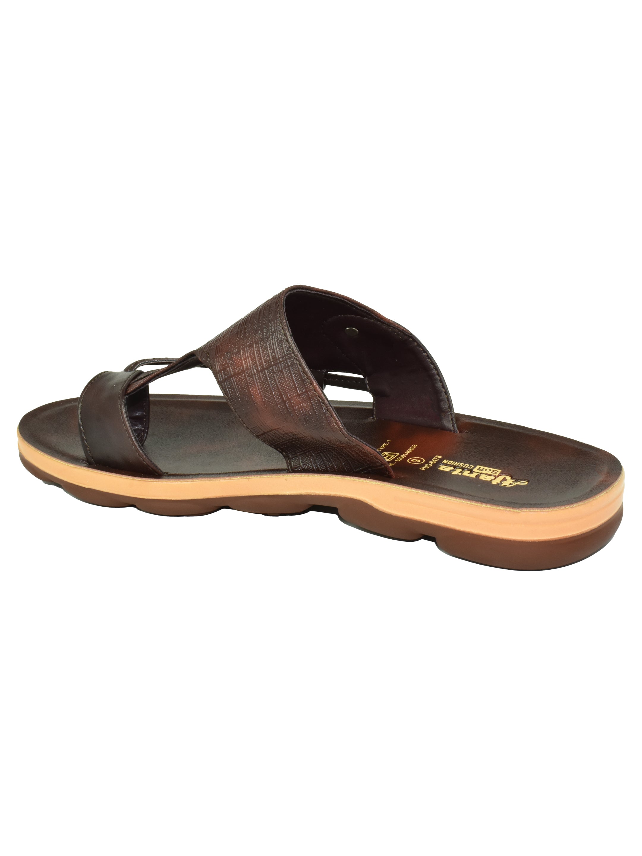 Ajanta Men’s Black Cross-Strap Sandal with Adjustable Buckle & Anti-Slip Outsole