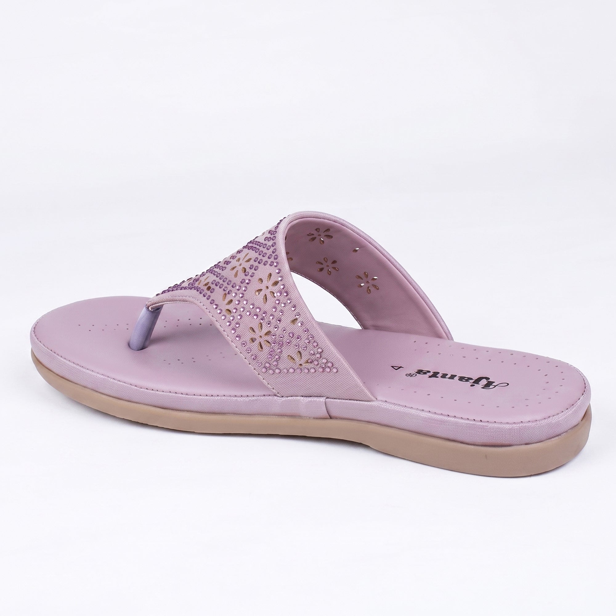 AJANTA Women Slip-On Sandals | Soft Cushion | Lightweight Casual Footwear