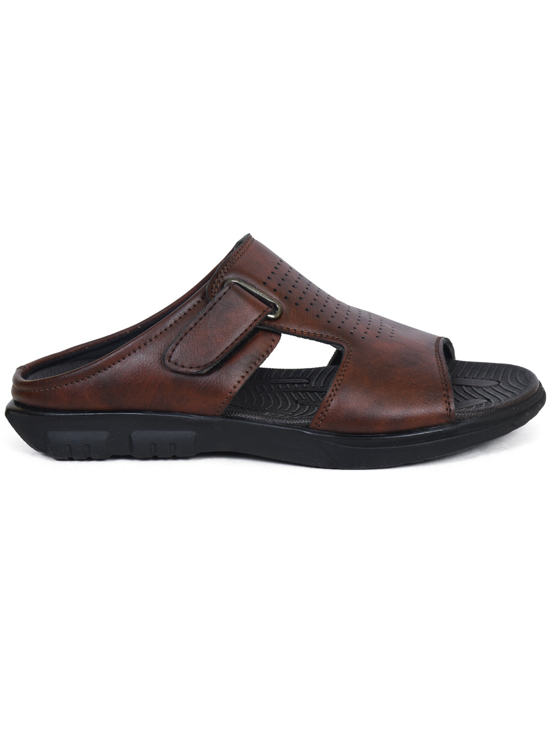 Ajanta Men’s Brown Slip-On Comfort Sandals