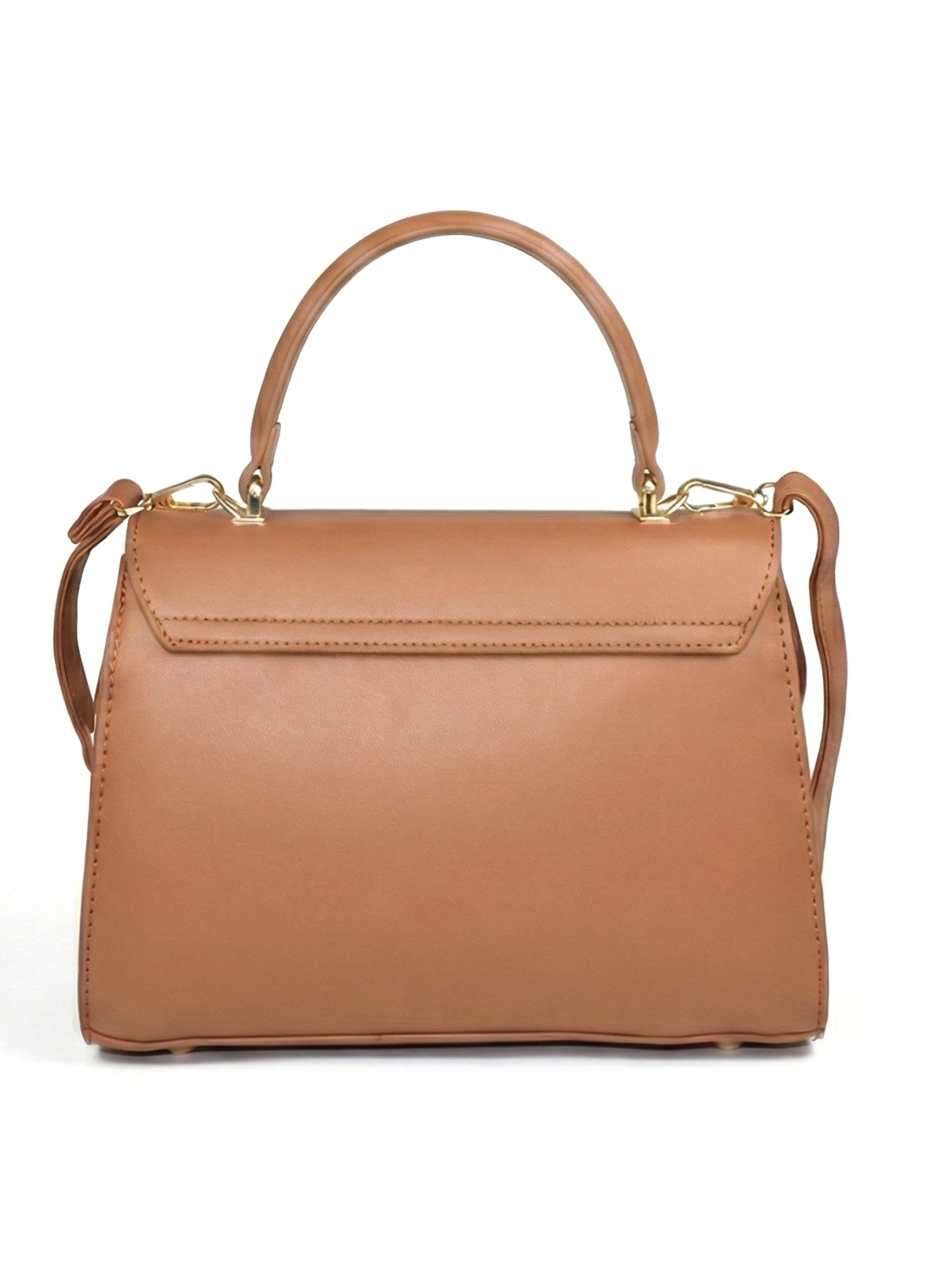 Ajanta Women’s Tan Sling bag with Detachable Strap & Top Handle