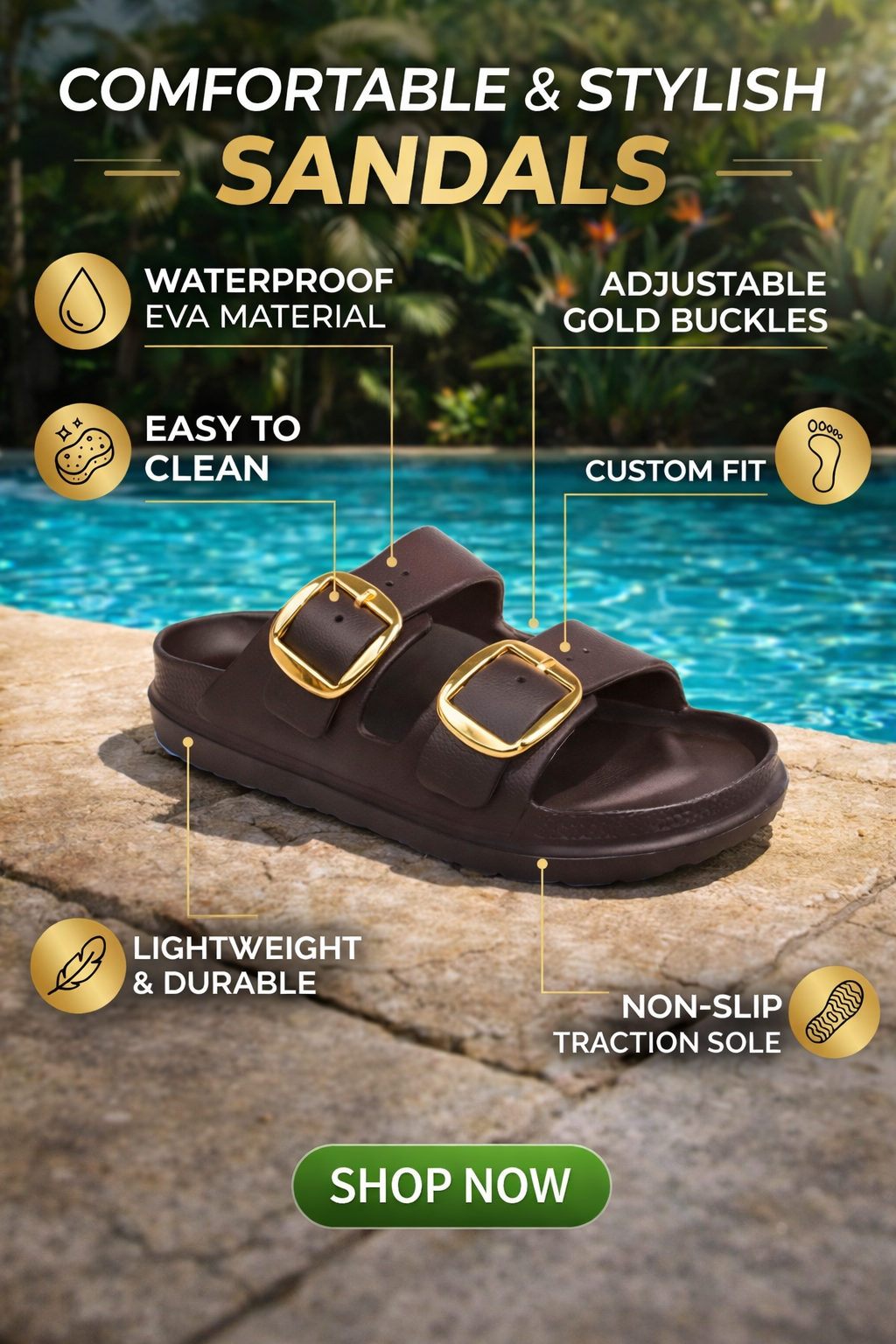 Ajanta Waterproof Women's Classic Sliders