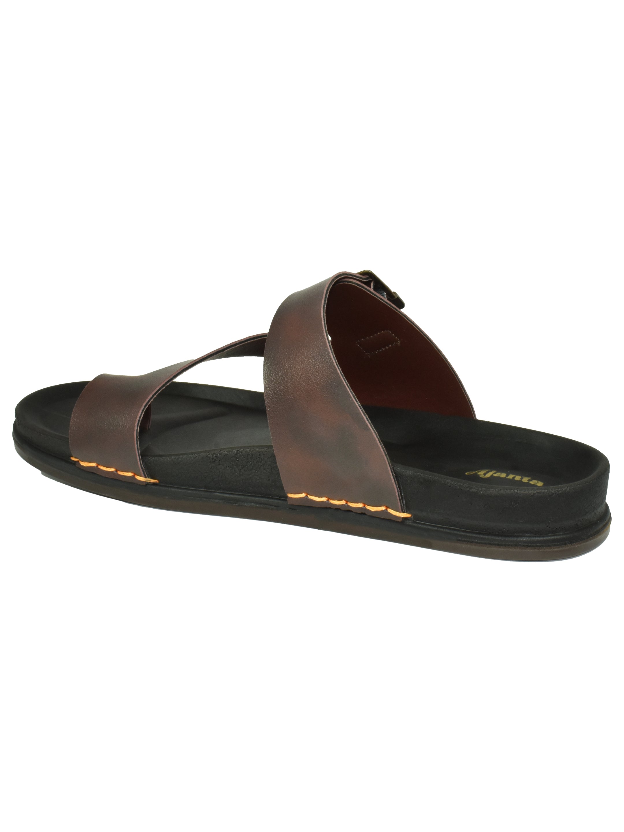 Ajanta Men’s Brown Double-Strap Sandals