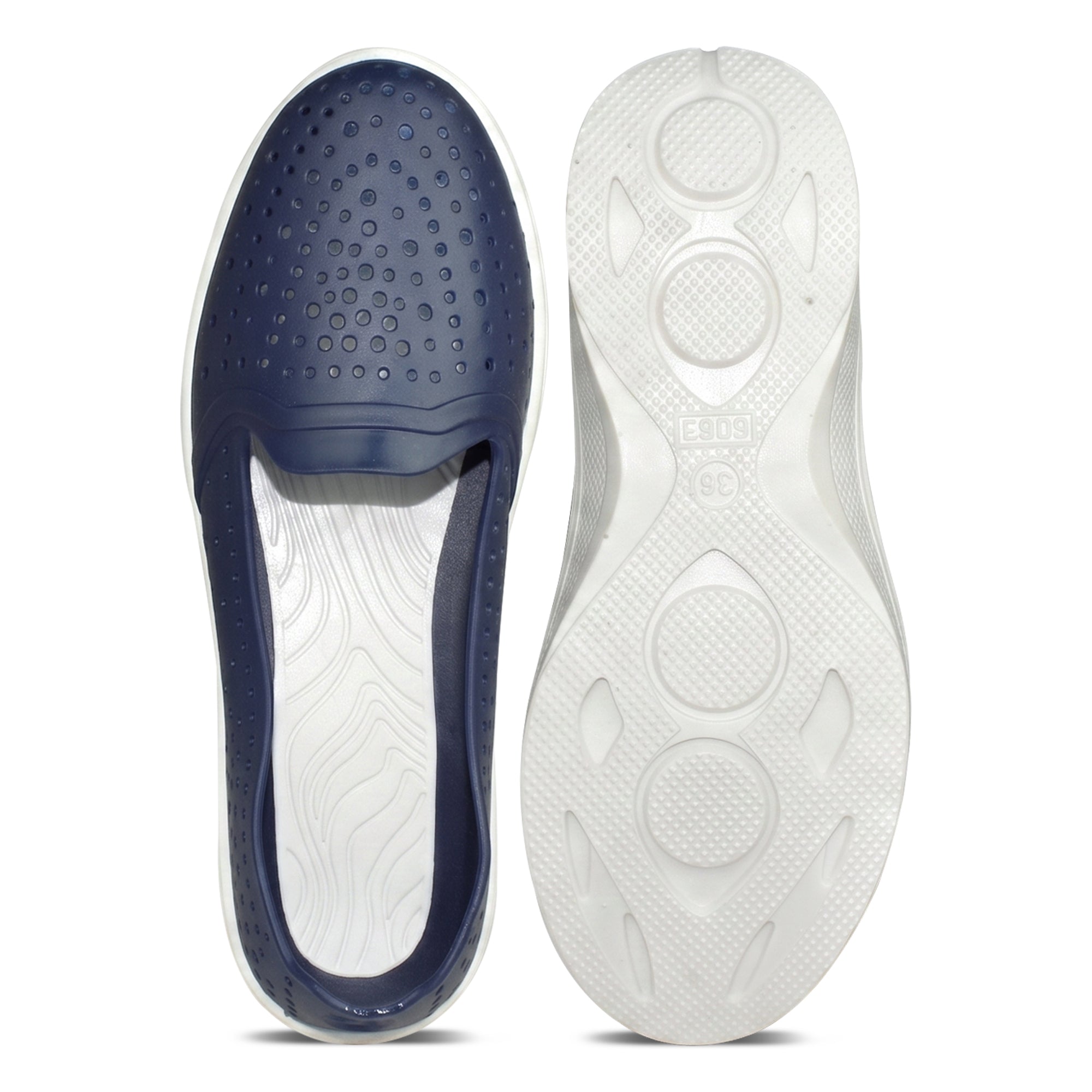 AJANTA Women PVC Molded Casual Shoes | Lightweight Comfortable Slip-On Daily Wear Footwear (Cream)