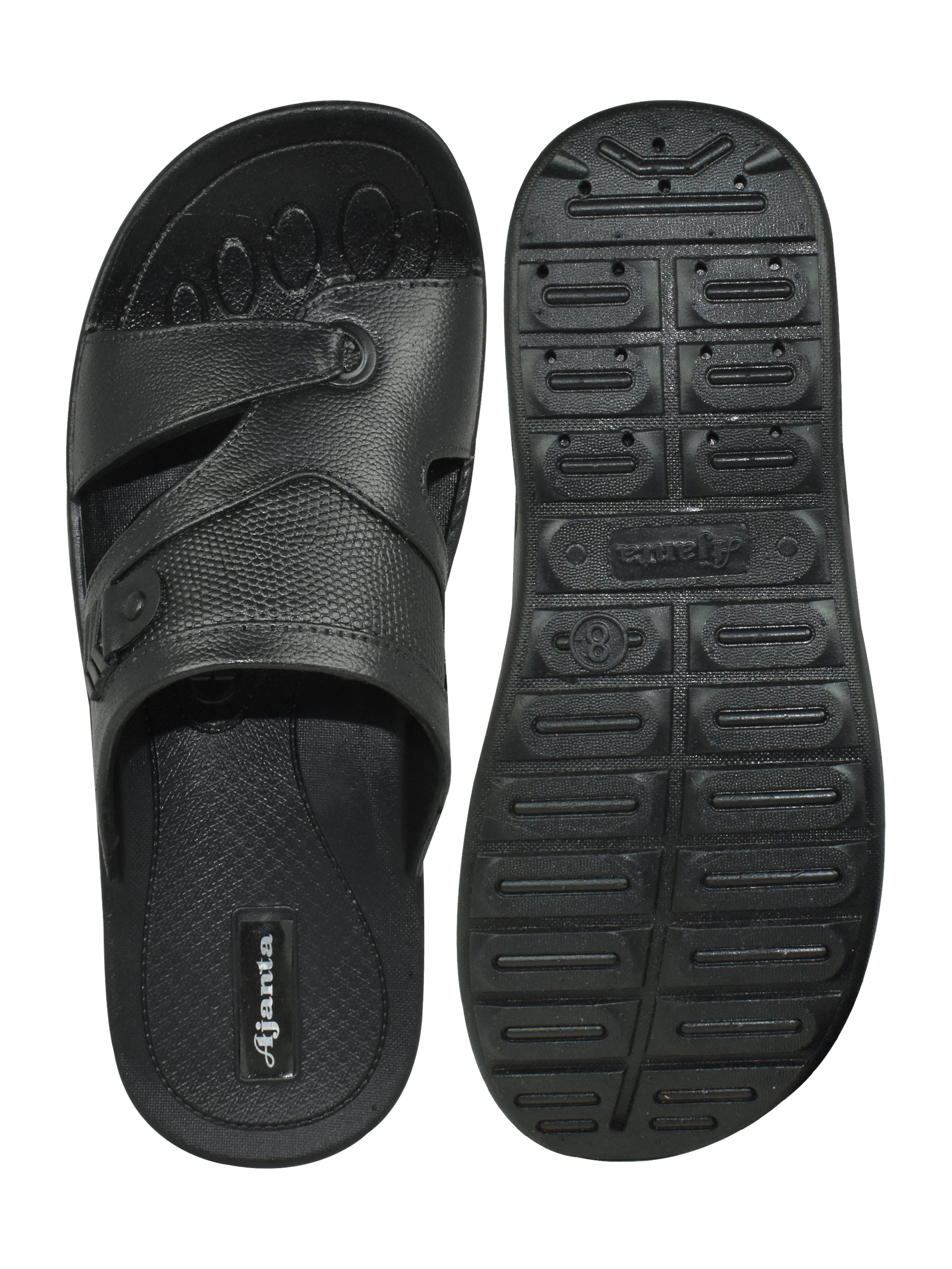 Ajanta Men’s Black Waterproof Anti-Slip Sandal