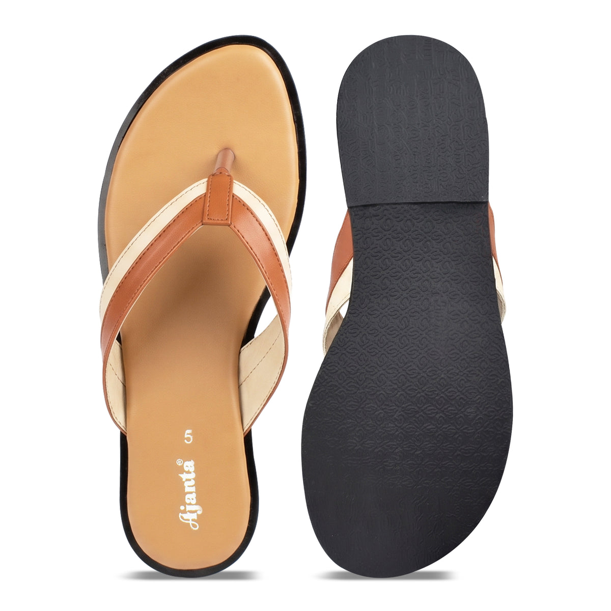 AJANTA Slip on Flat Sandals for Men | Casual Walking Office Outdoor Sandals | Lightweight Comfortable Footwear | Anti-Skid Travel Open Toe Summer Sandals, Slippers & Chappal for Women