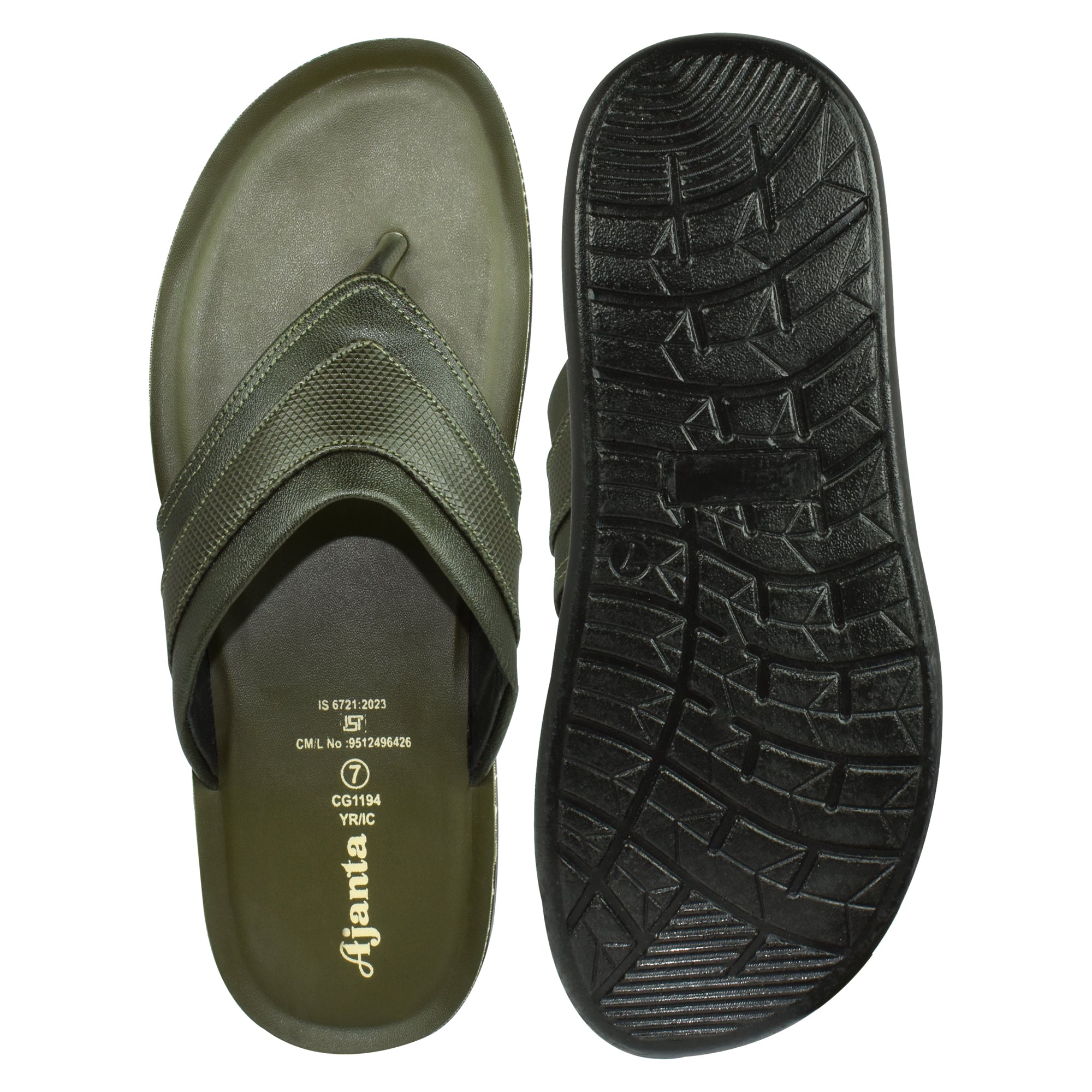 Ajanta Men’s Flip-Flop Slipper Sandal for Daily Wear & Home Use