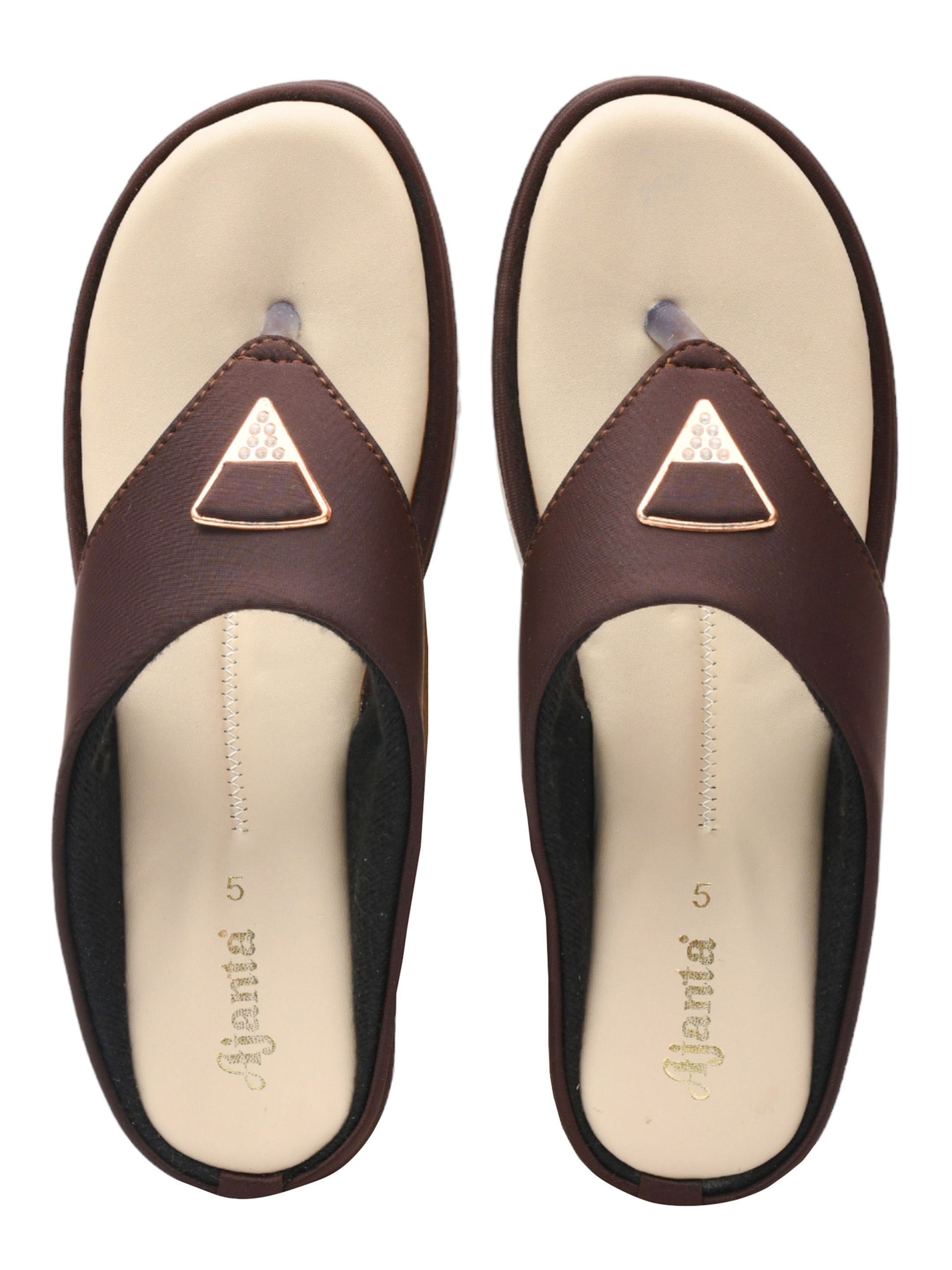 Ajanta Women's Brown Sandals | Stylish Synthetic Upper | Cushioned Airmax Sole | Comfort Sandal BL1306