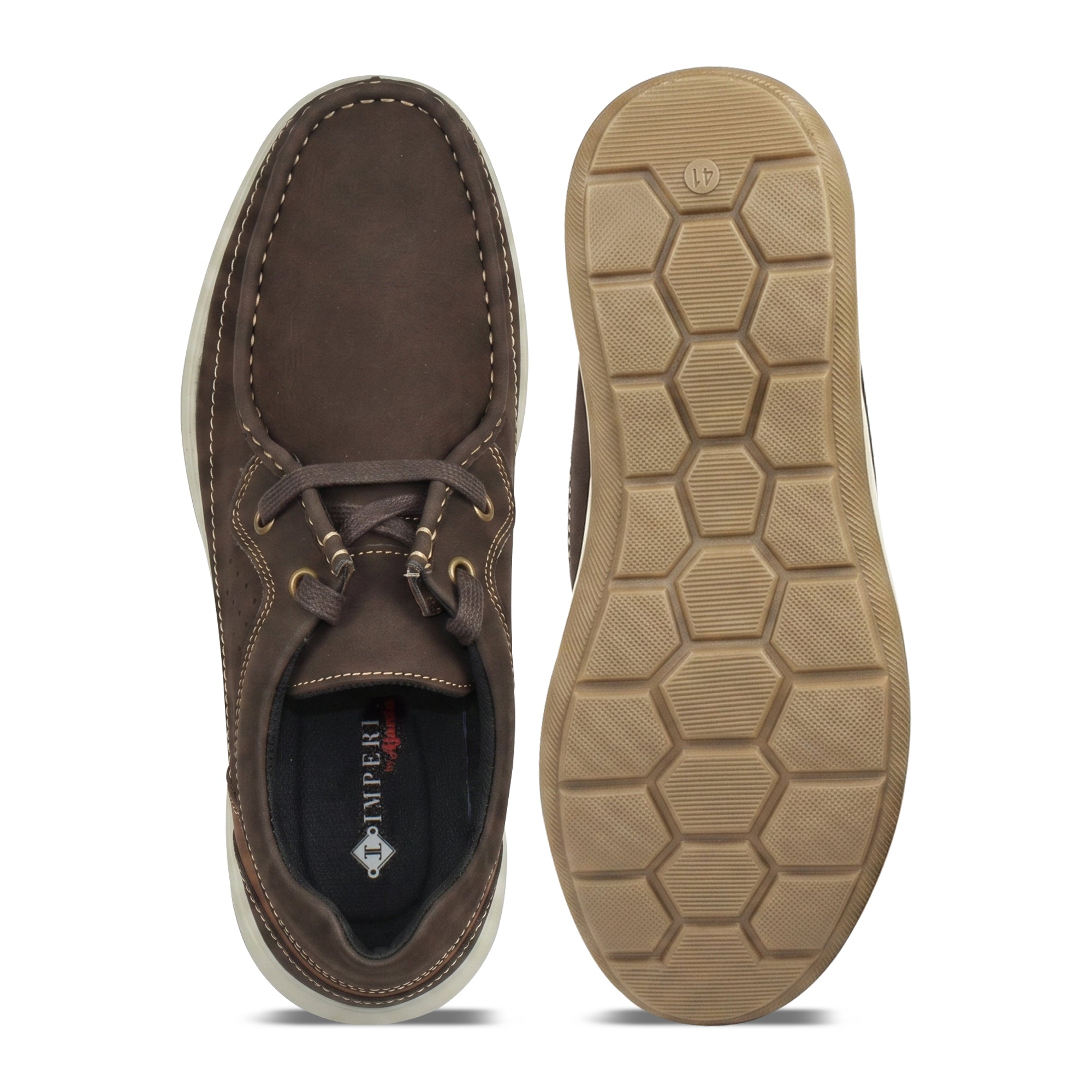 Imperio by Ajanta Men's Premium Casual Shoes | Lace-Up Lightweight Moc Toe Shoes for Men | Comfortable Cushioned Footbed | Anti-Skid Sole Style shoes | Office, Travel & Daily Wear Shoes