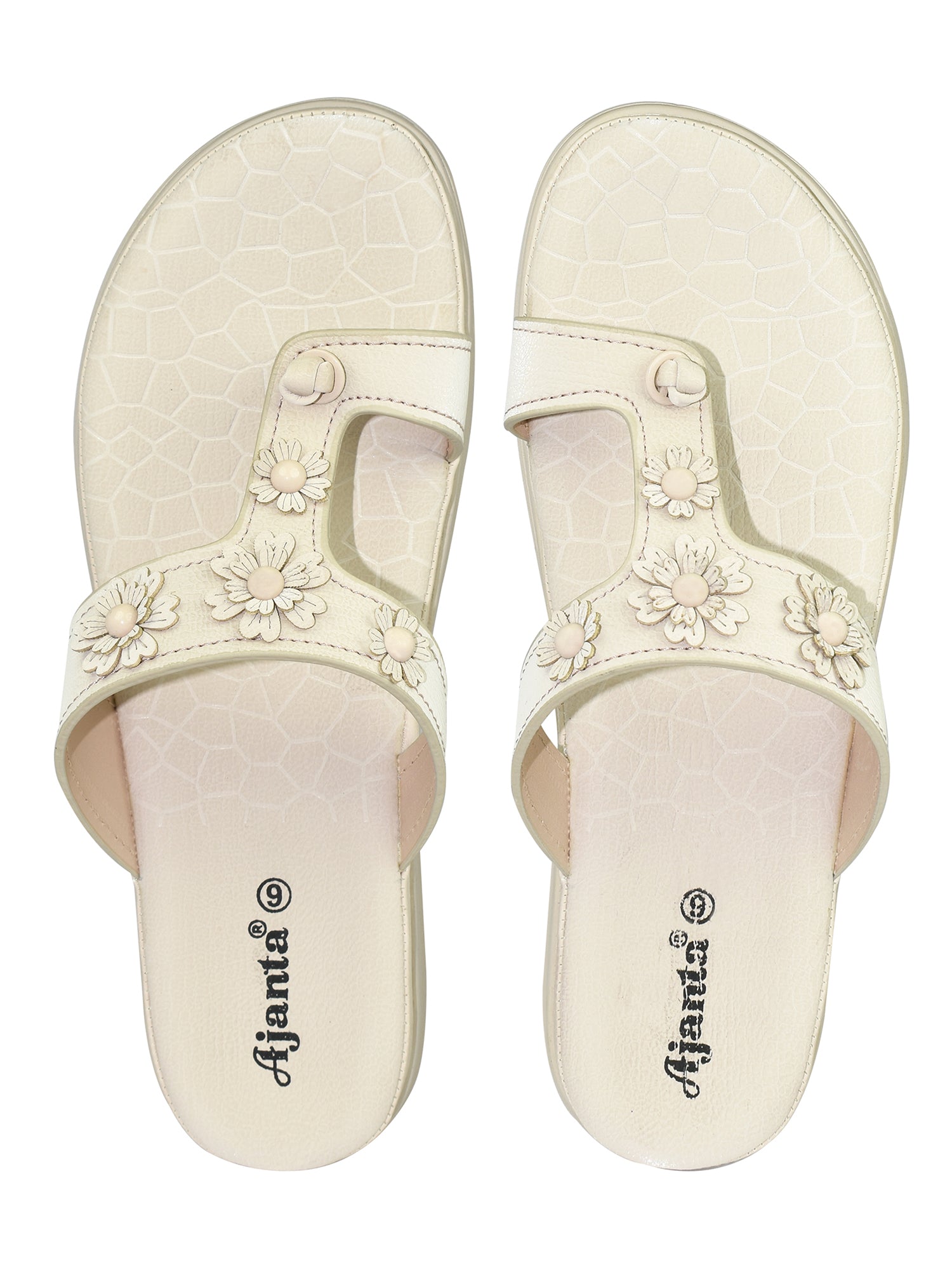 Ajanta Women Flat Sandal /  Stylish, Comfortable & Lightweight /  Comfortable Flat Slip-On Sandal EL2001