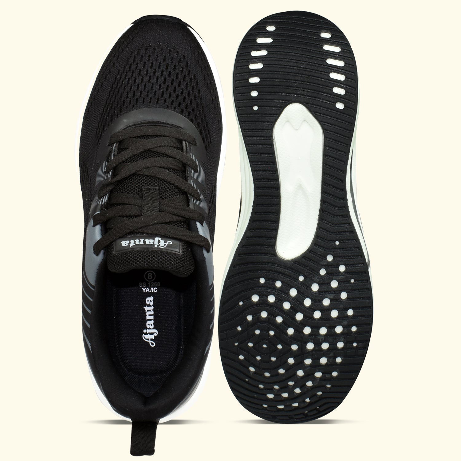 AJANTA Urban Glide Breathable Men’s Athletic Shoes with Slip-Resistant Sole and Modern Design for Outdoor & Gym Use EG1049