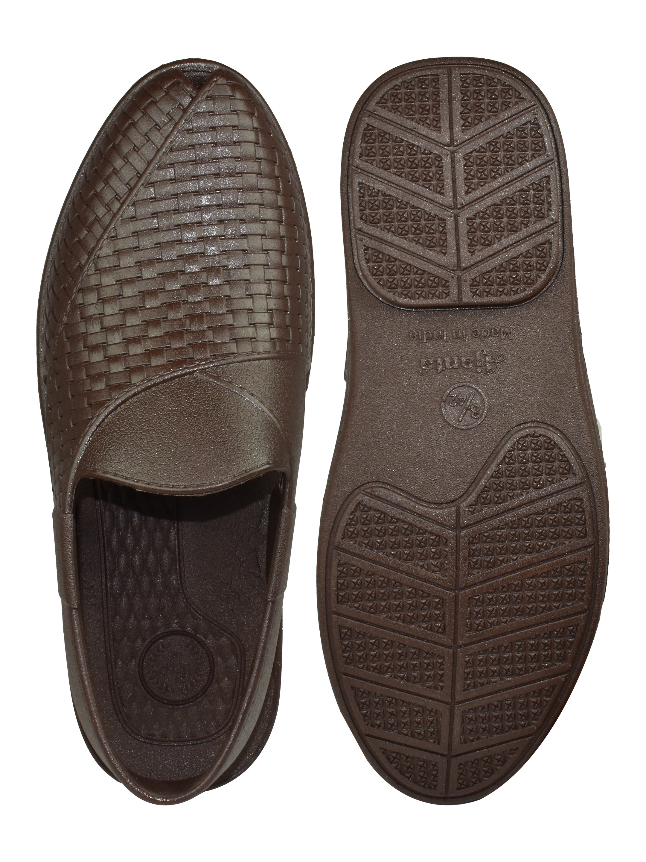 Ajanta Men Woven-Texture Molded Slip-On