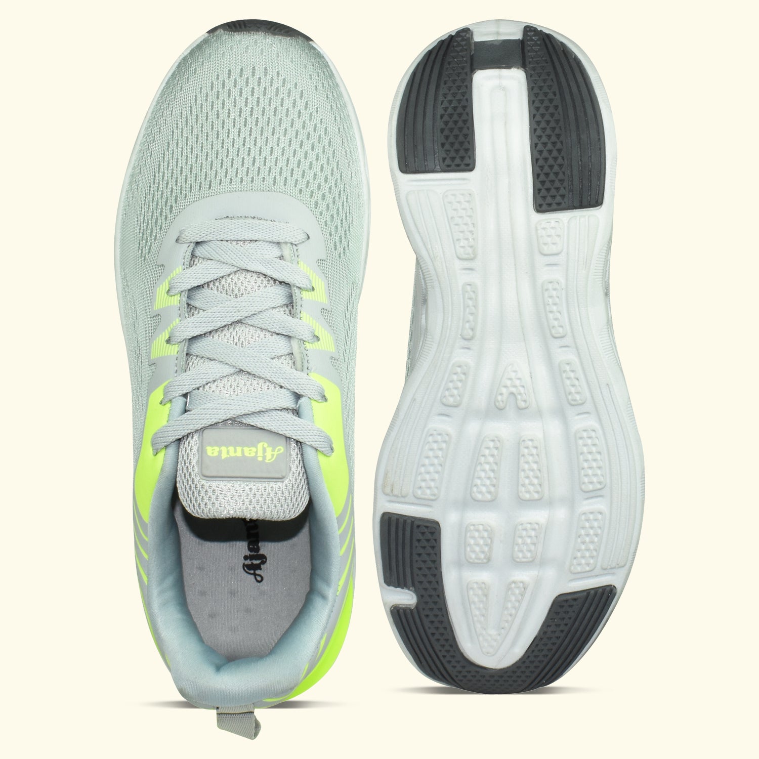 AJANTA Apex Flex TEXTURED Men’s Sports Shoes | Lightweight | Breathable Textile | Lace-Up Design With Knit Upper & Flexible Sole EG1037