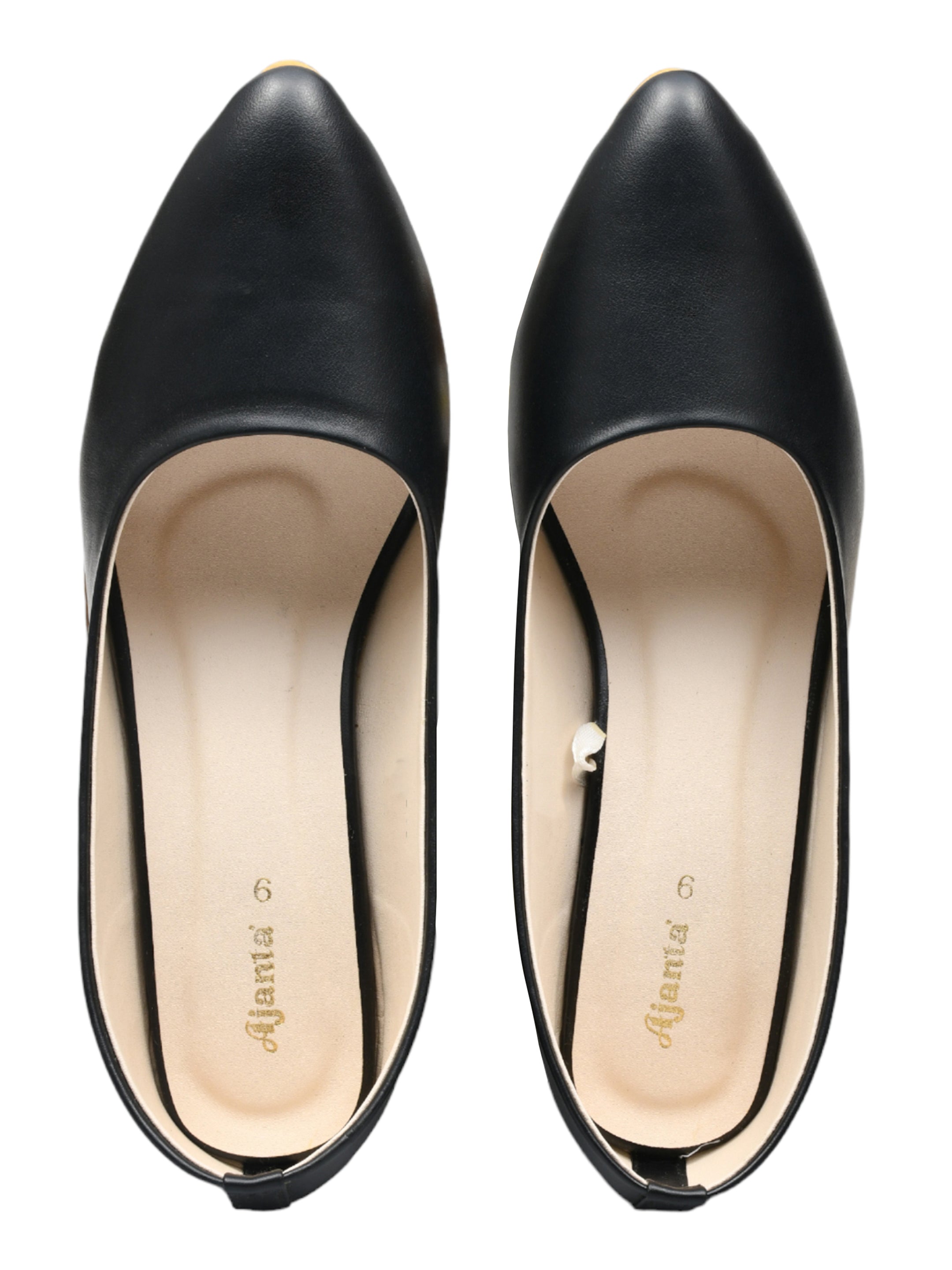 Ajanta Women’s Black Formal Heel Shoes