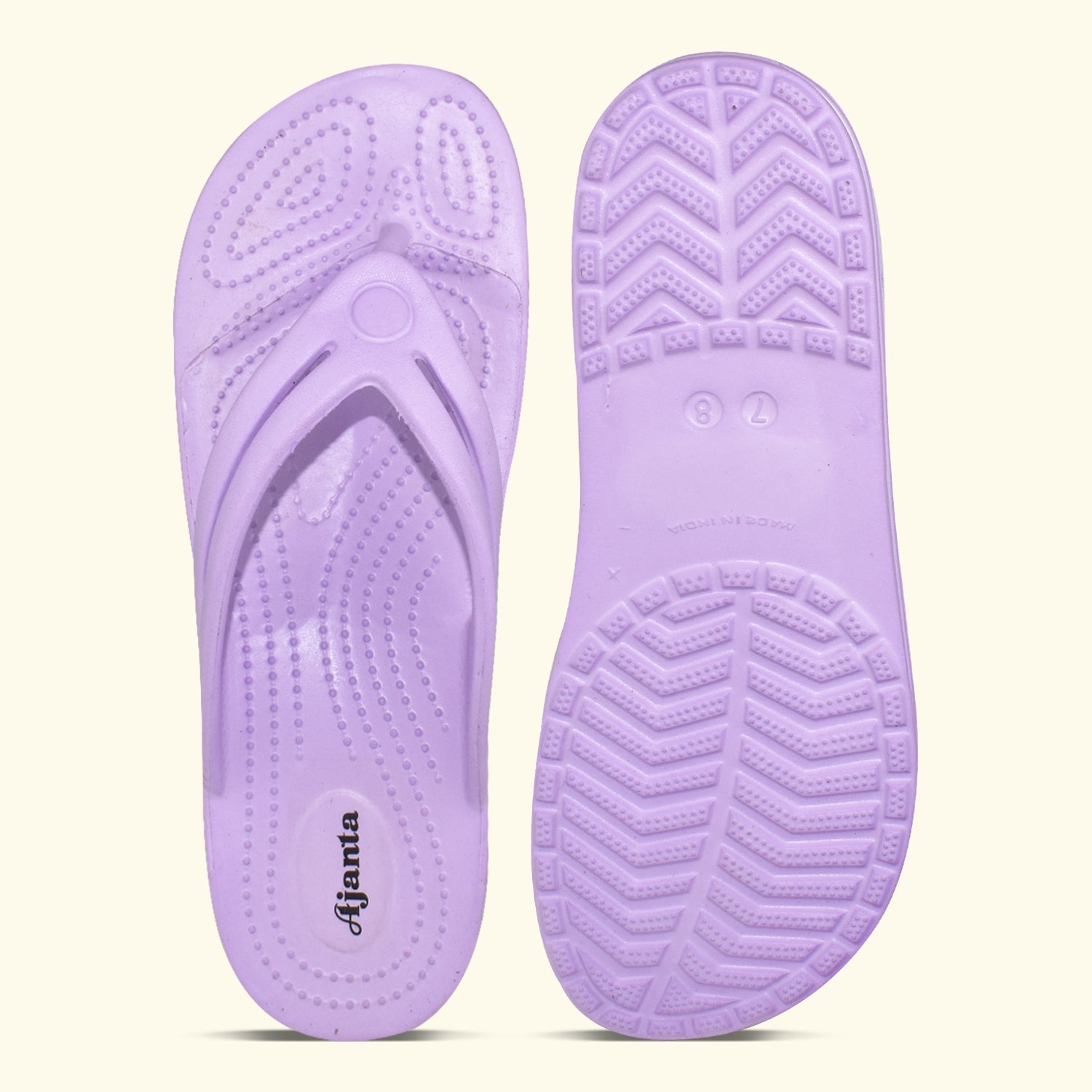 Ajanta Women’s Casual PVC Slip-On Slippers – Lightweight EVA Sole for Everyday Comfort