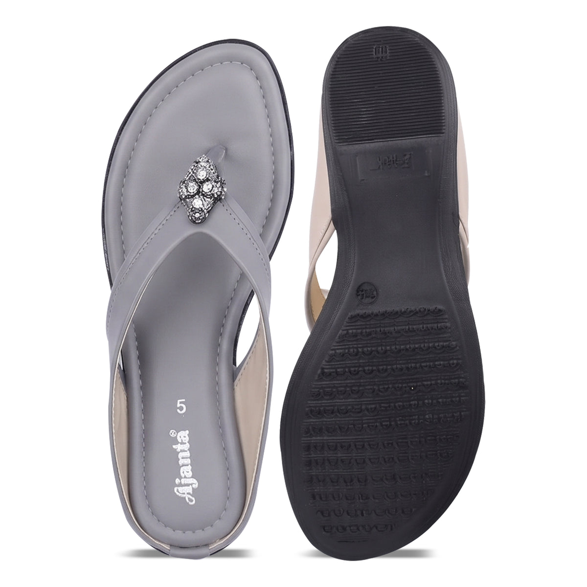 AJANTA Women’s Comfort Flat Sandals | Comfortable Slip-On Sandals for Women | Casual Walking Sandals | Lightweight Footwear For Modern Woman | Trendy Footwear For Special Occasion, Outing, Travel