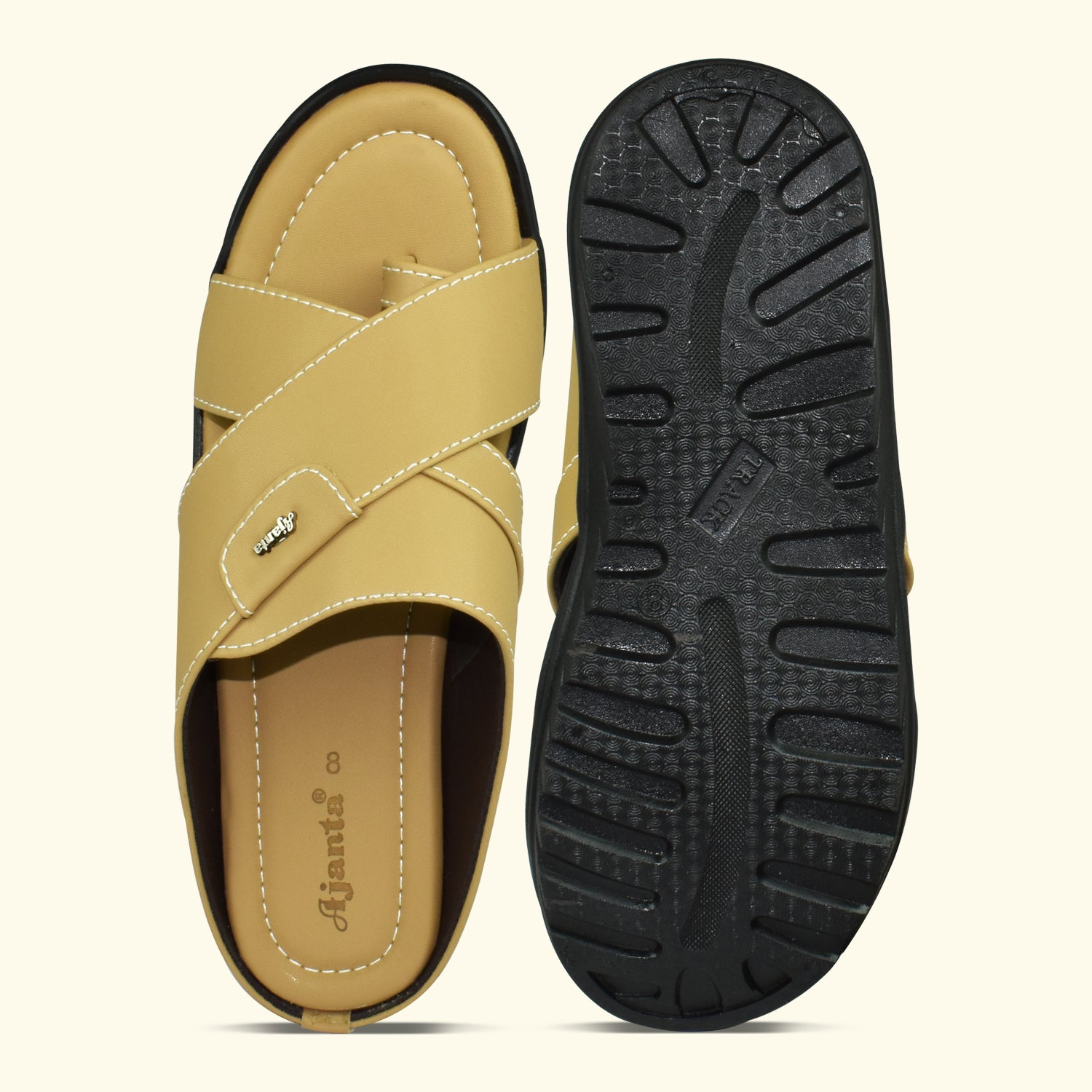 AJANTA Men Flats Sandal / Casual-Look Men’s Sandals / Classic Slip-On Sandal CG0847