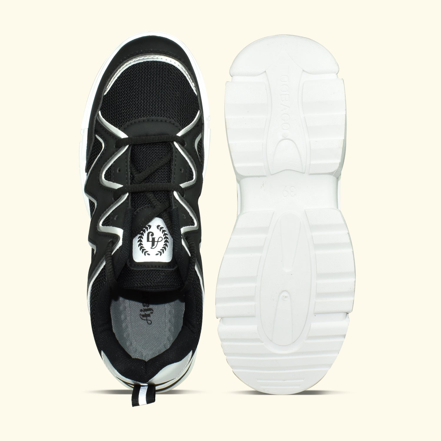 Ajanta Women’s Black Lightning Trendy Casual Sneakers