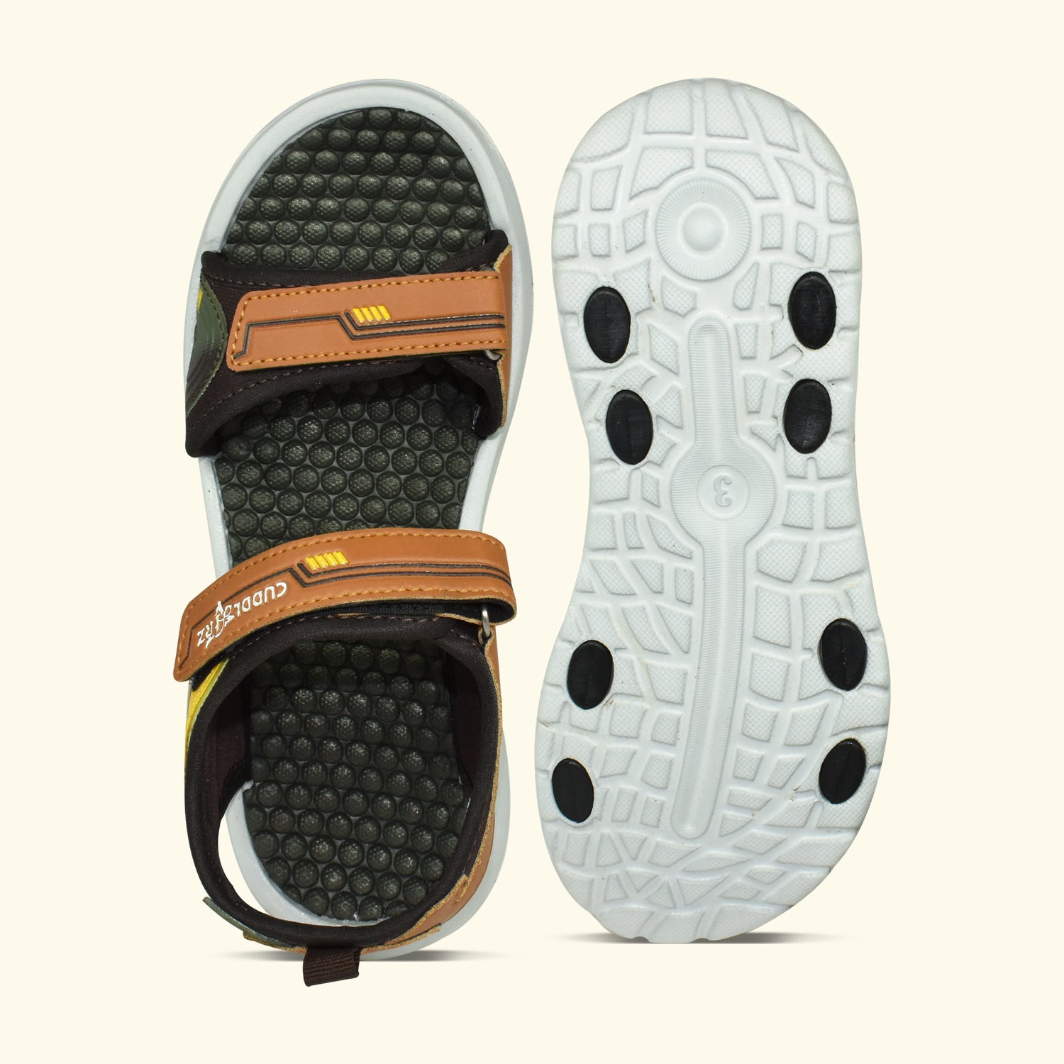 Ajanta Boy's Open-Toe Sandals with Velcro Closure