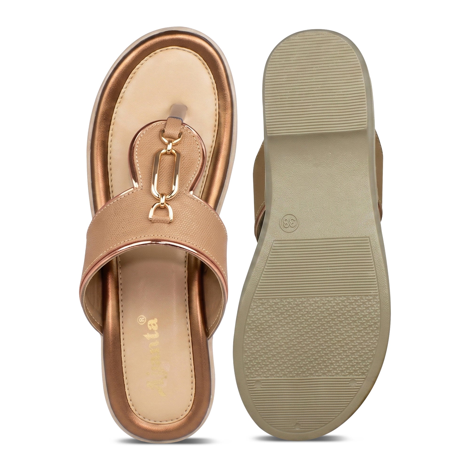 Ajanta Women's Comfortable Slip-on Wedge Sandals - Stylish Daily Wear Ladies Footwear