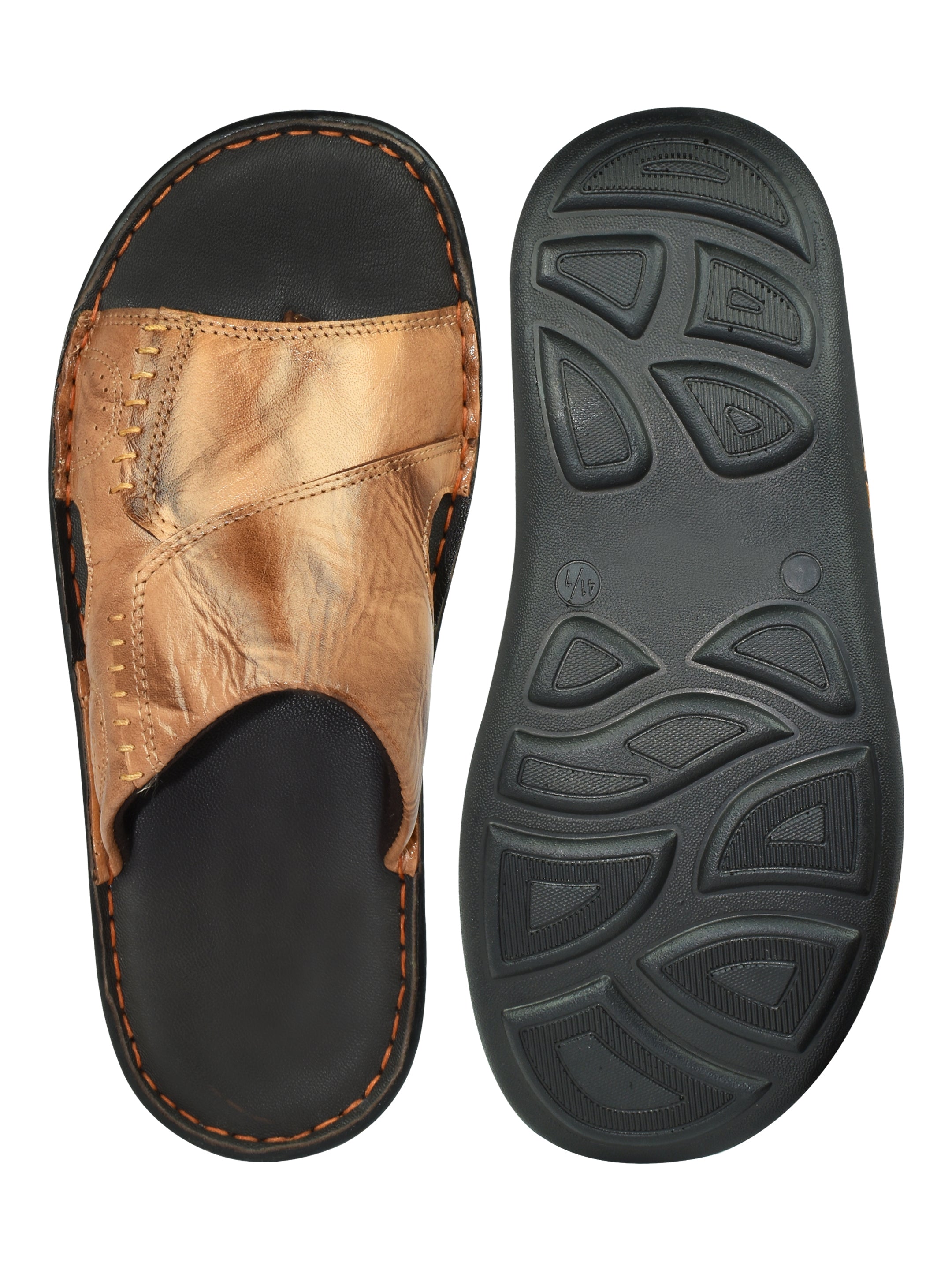 Ajanta Men’s Flat Slip-On Sandals for Daily Comfort & Casual Wear