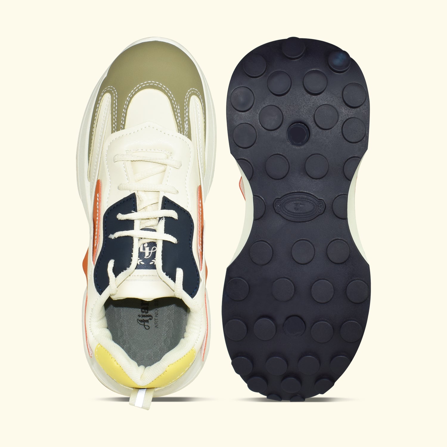 Women Olive Lightning Chunky Sneakers